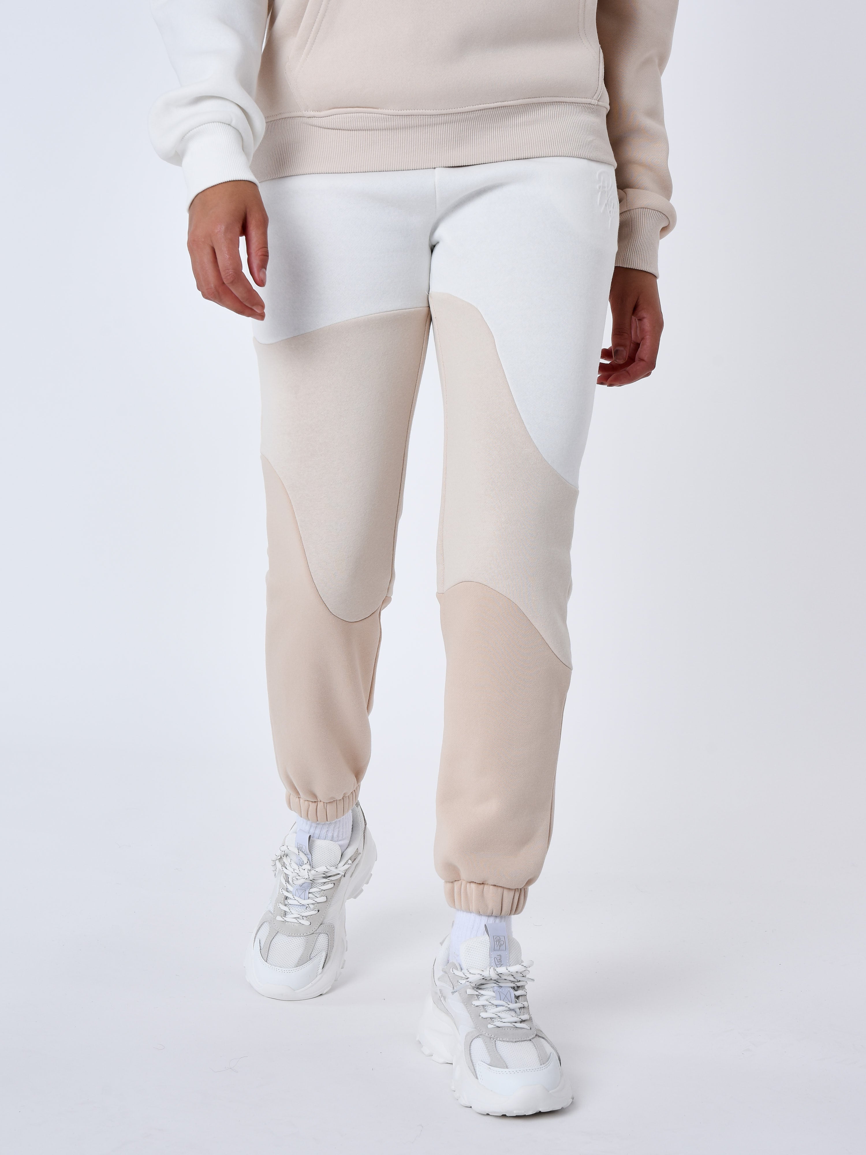 Tricolor wave-style jogger bottoms-2