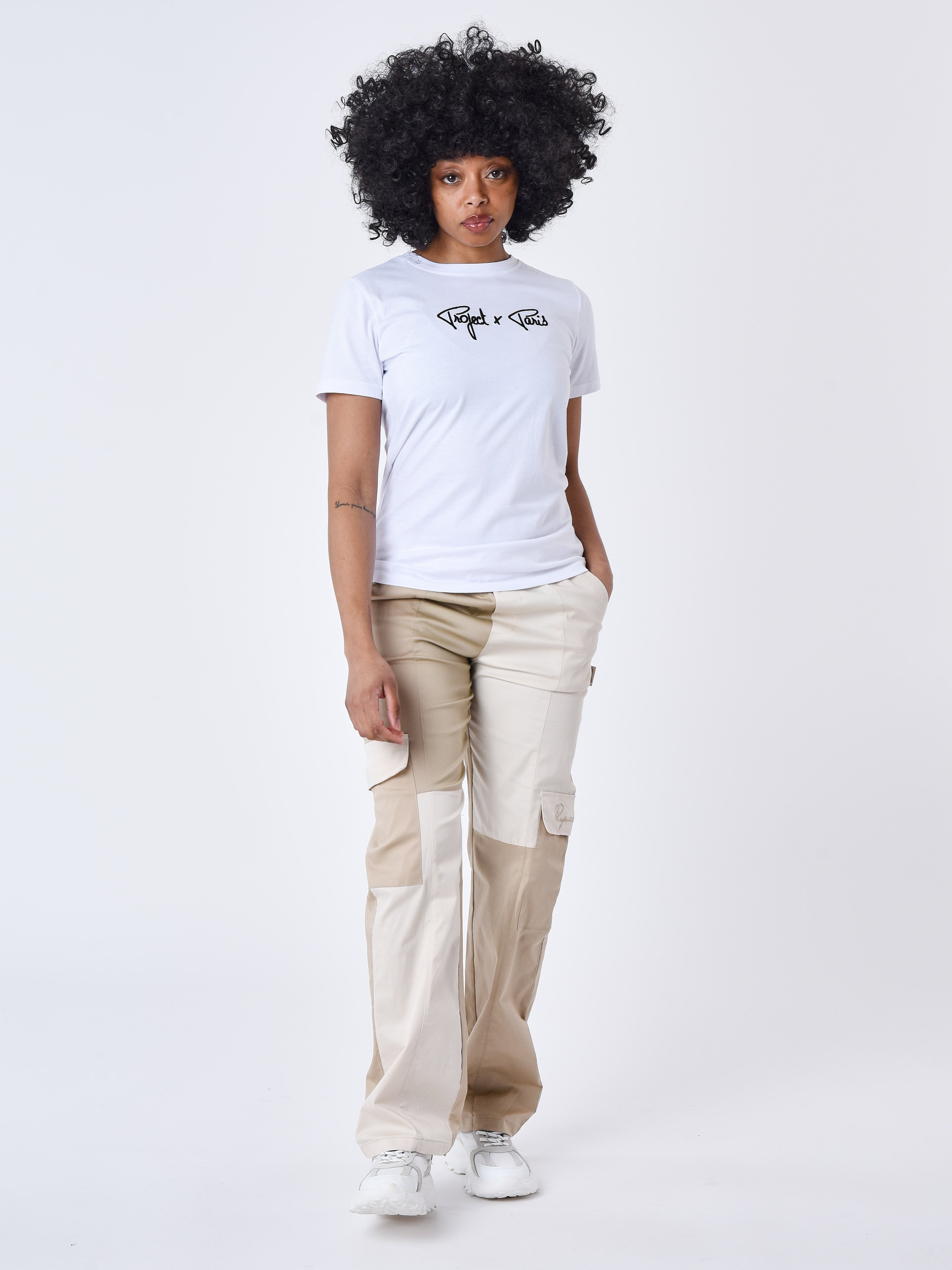 Pantalon cargo colorblock-3