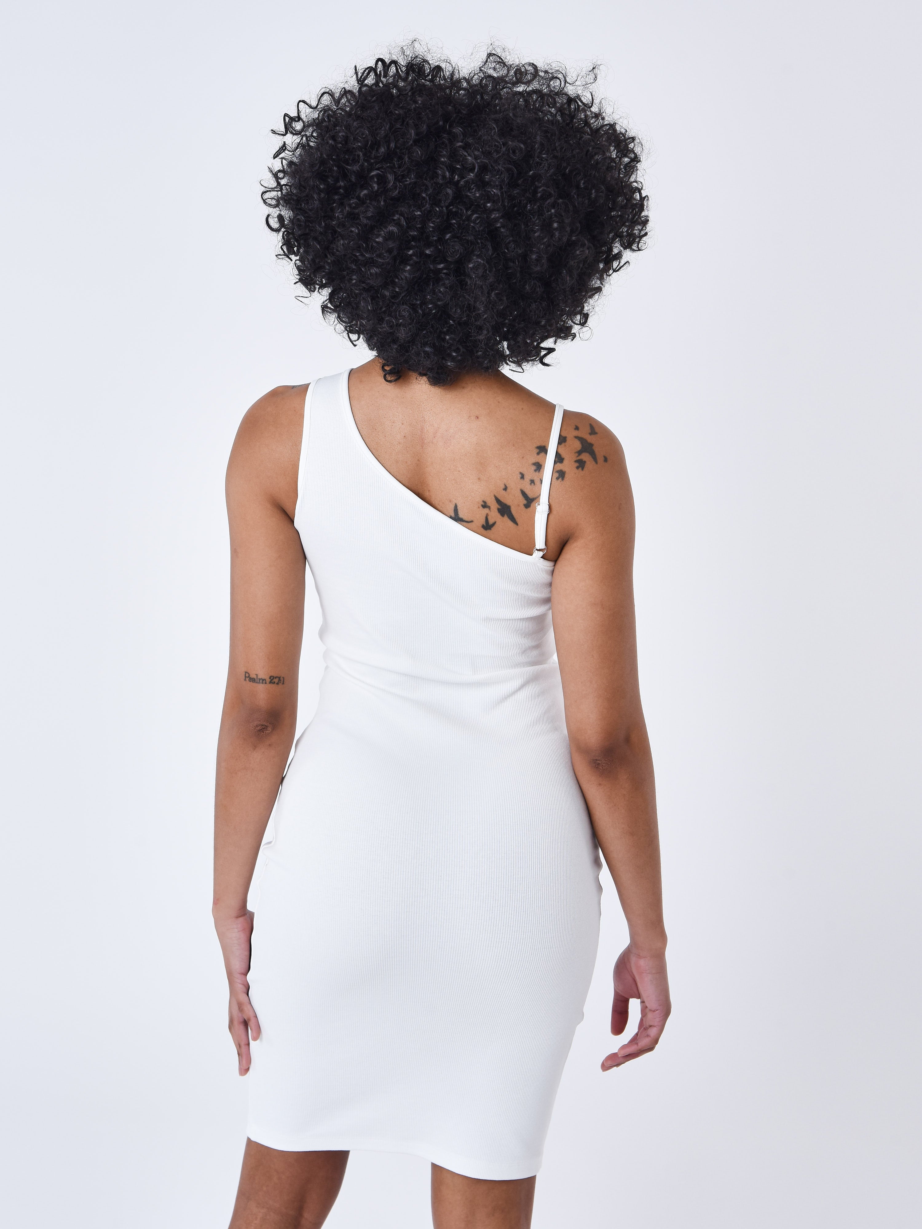 Asymmetrische jurk met bandjes-5