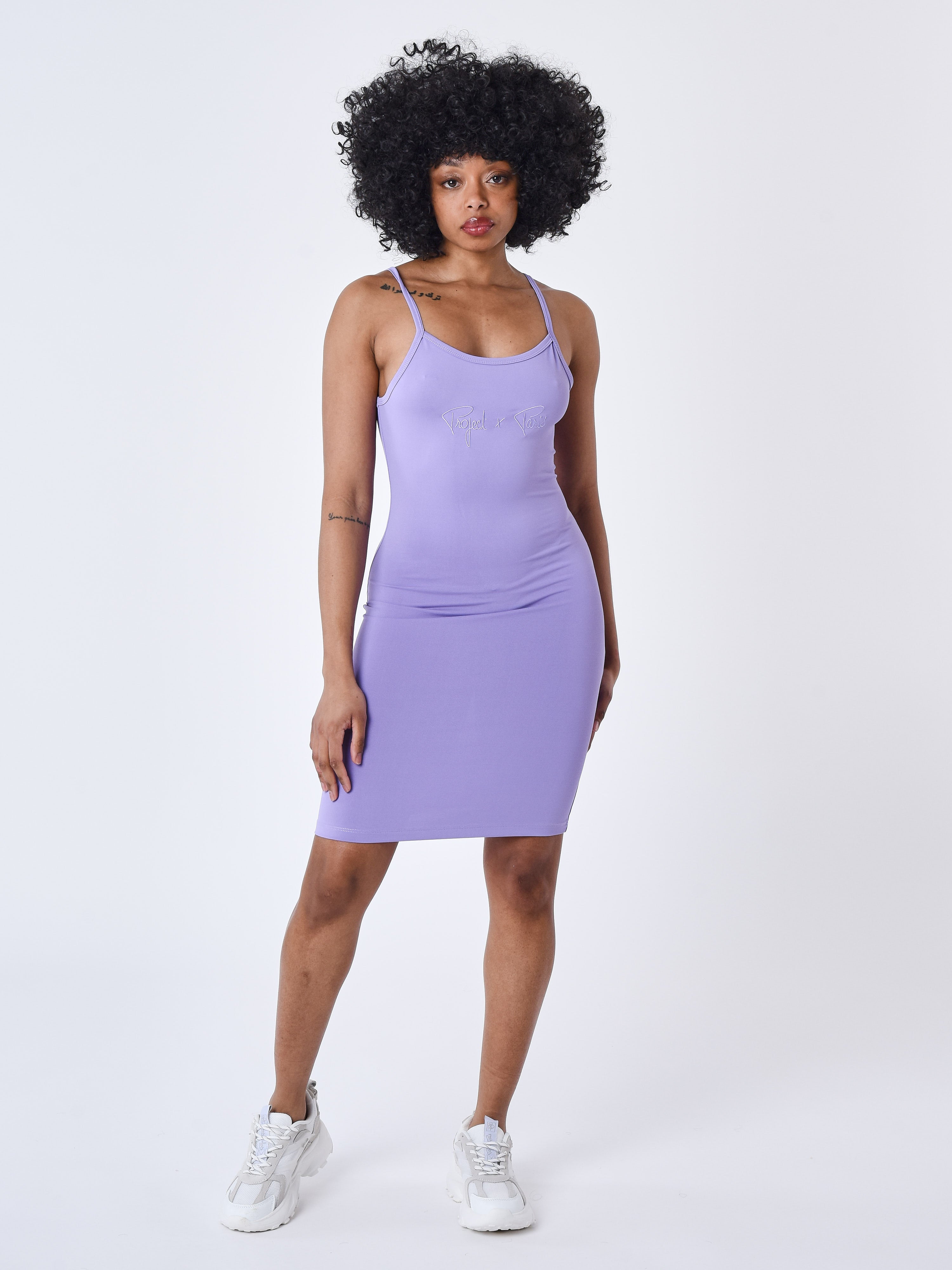 Kleid mit dünnen Trägern aus Lycra-3