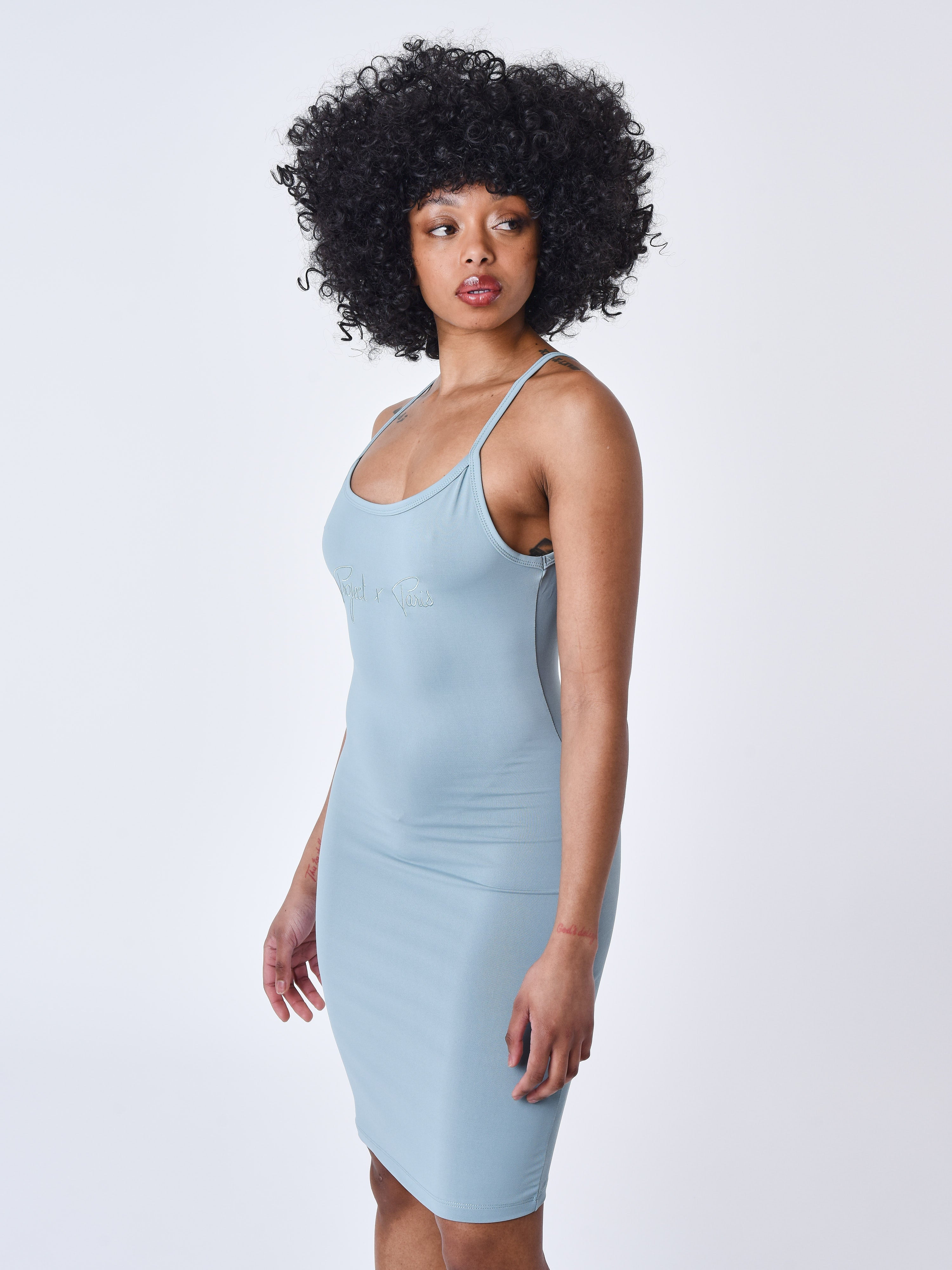 Robe à fines bretelles en lycra-4