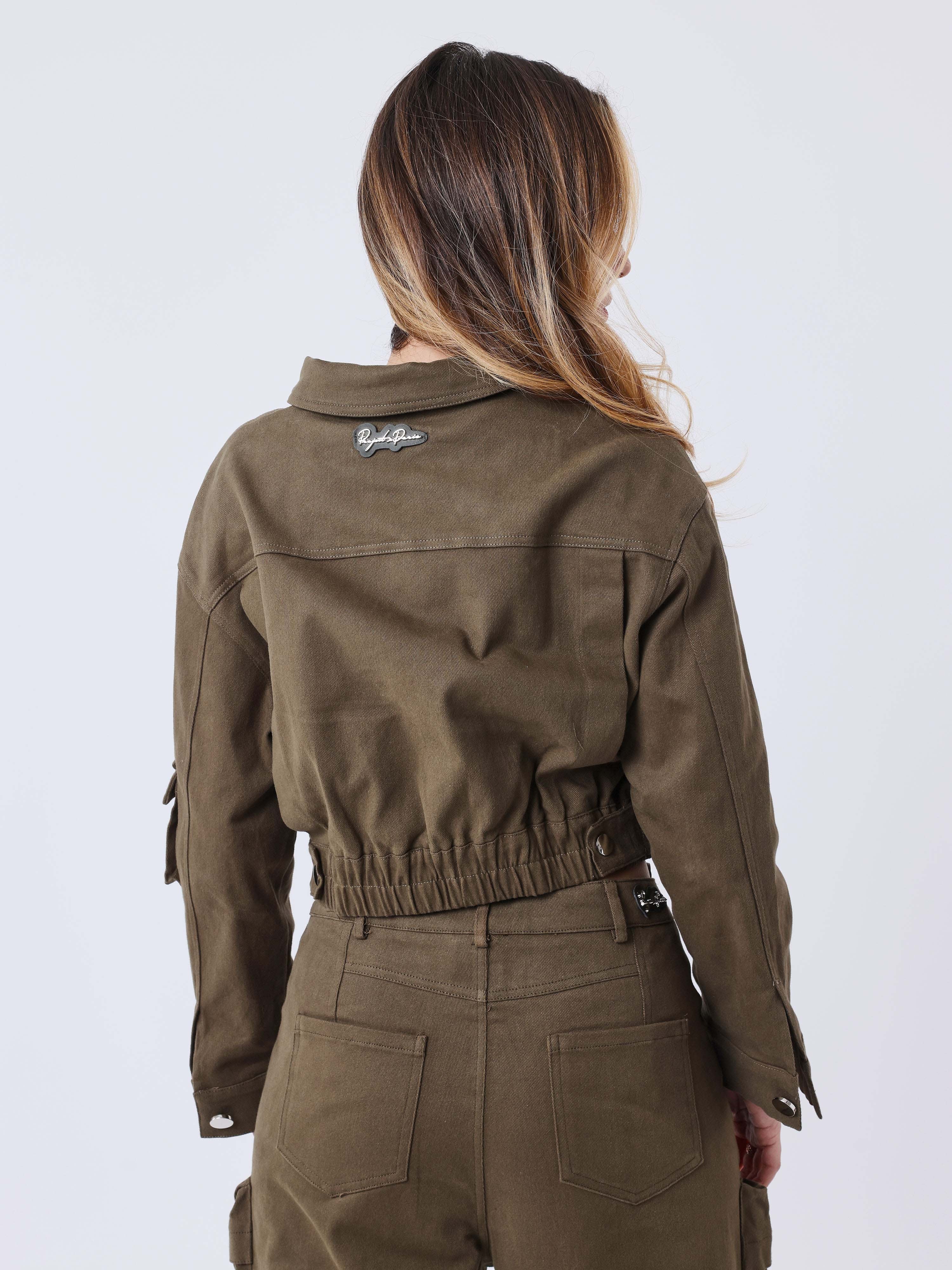 Kurze Cargo-Jacke aus Polyester-3