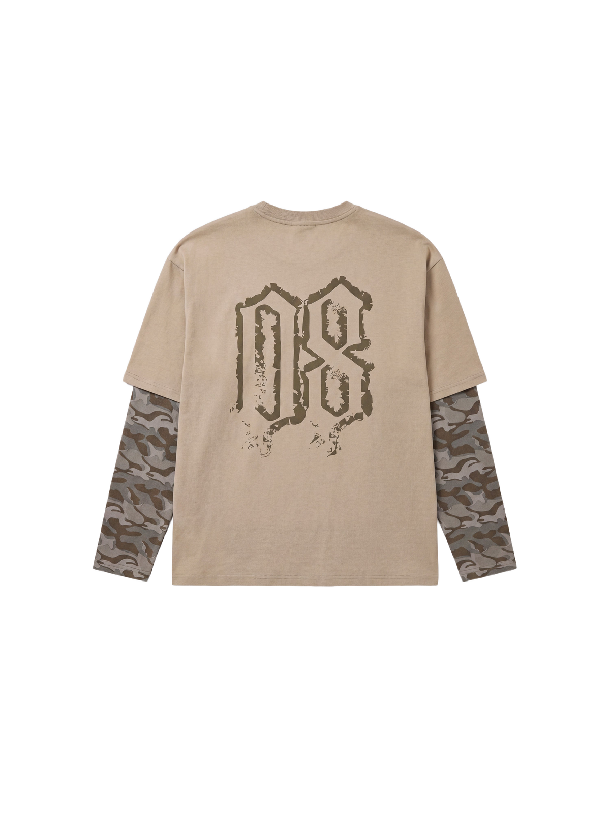 T-shirt met dubbele mouw Forest Beige – 7