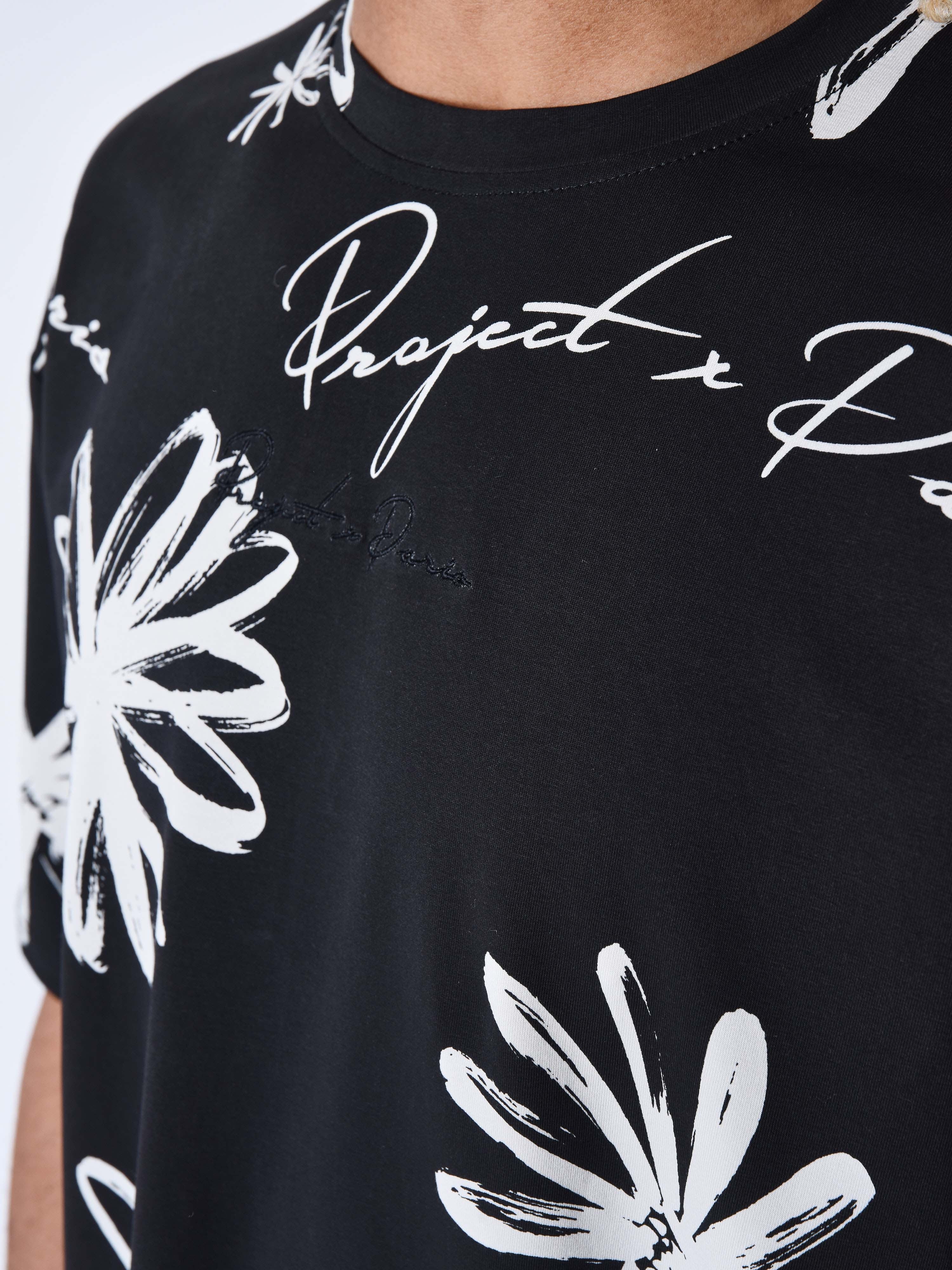 All over floral sketch T-shirt-6