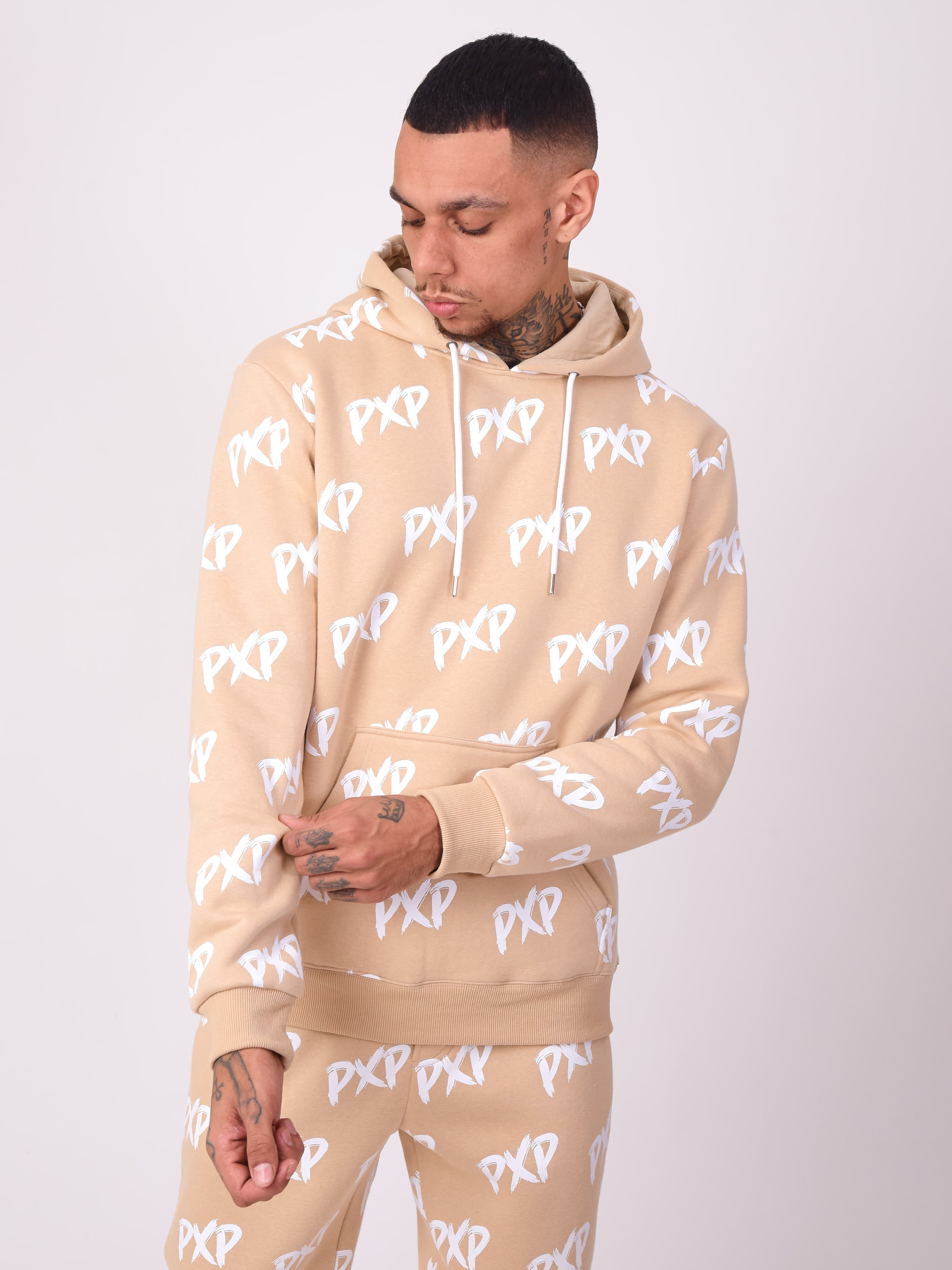 hoodie-pxp-brush-all-over-2020107-beige