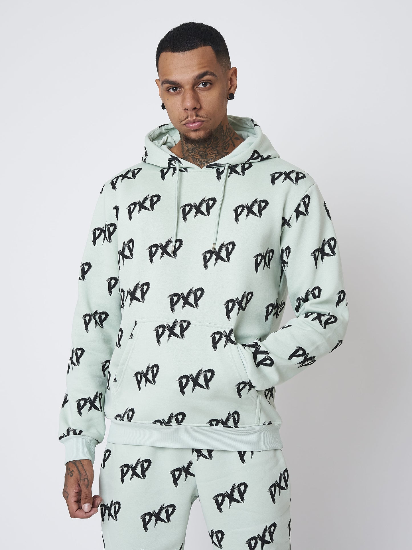 hoodie-pxp-brush-all-over-2020107-vert-d-eau-modelshot