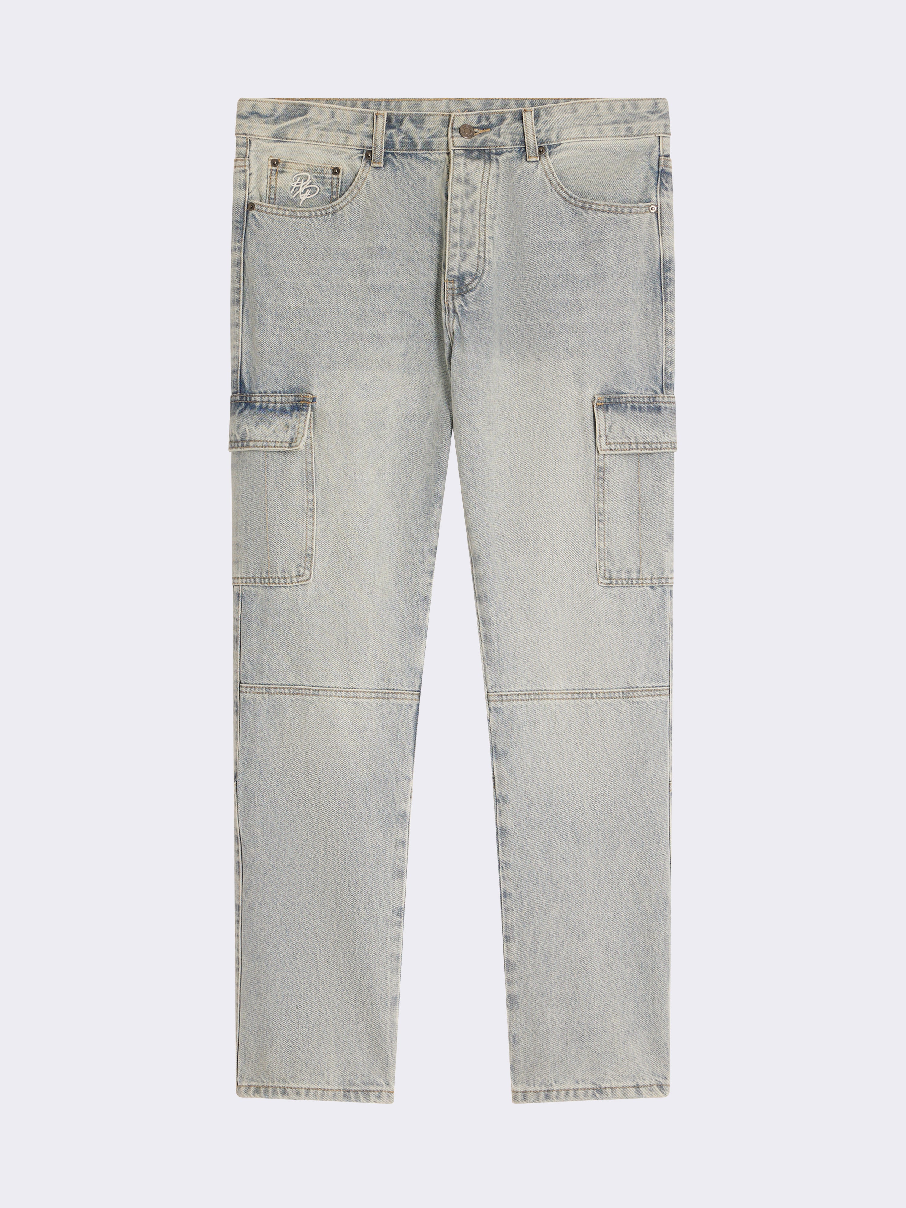 Jeans cargo con cortes-6