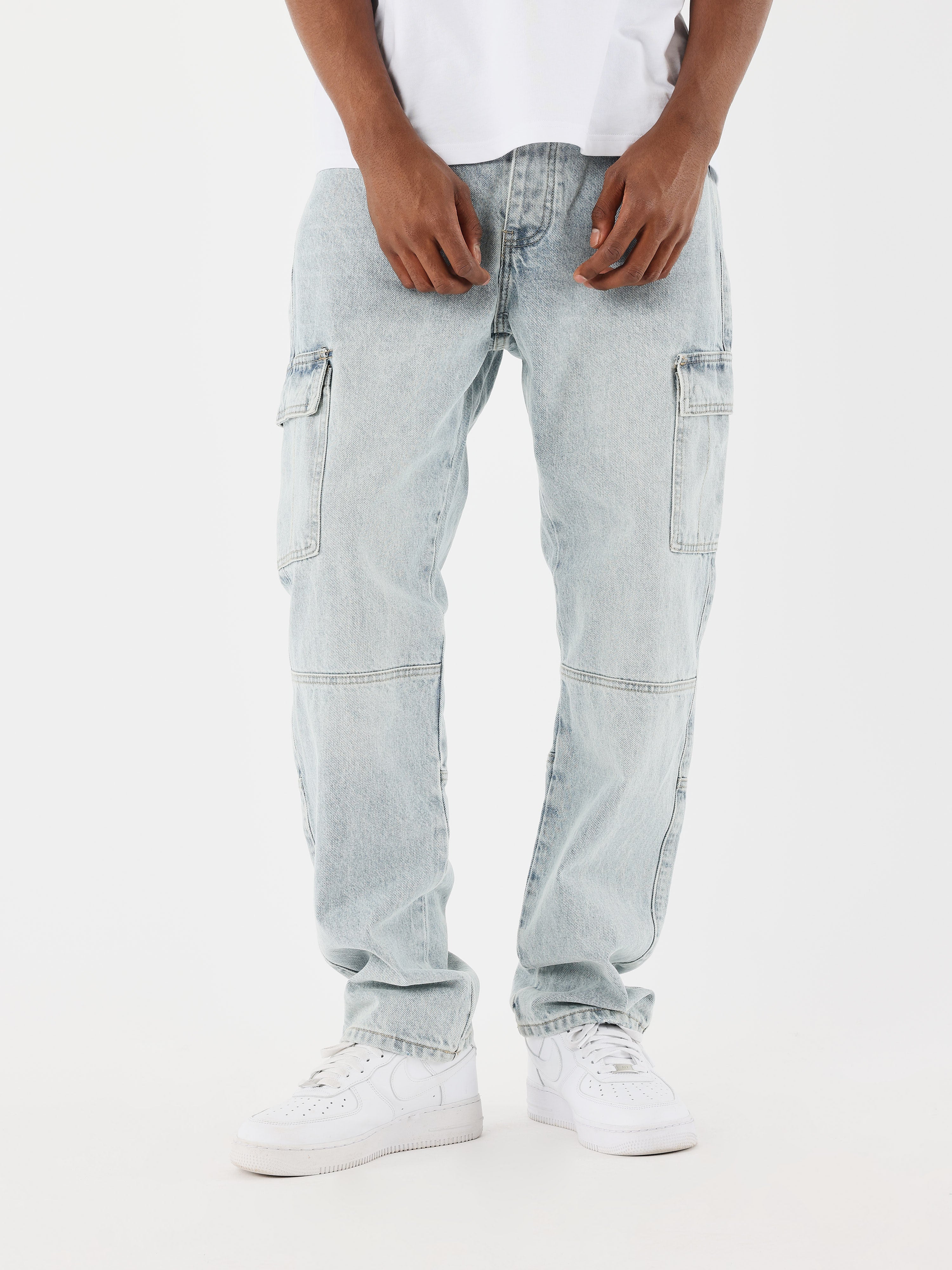 Jeans cargo con cortes-2