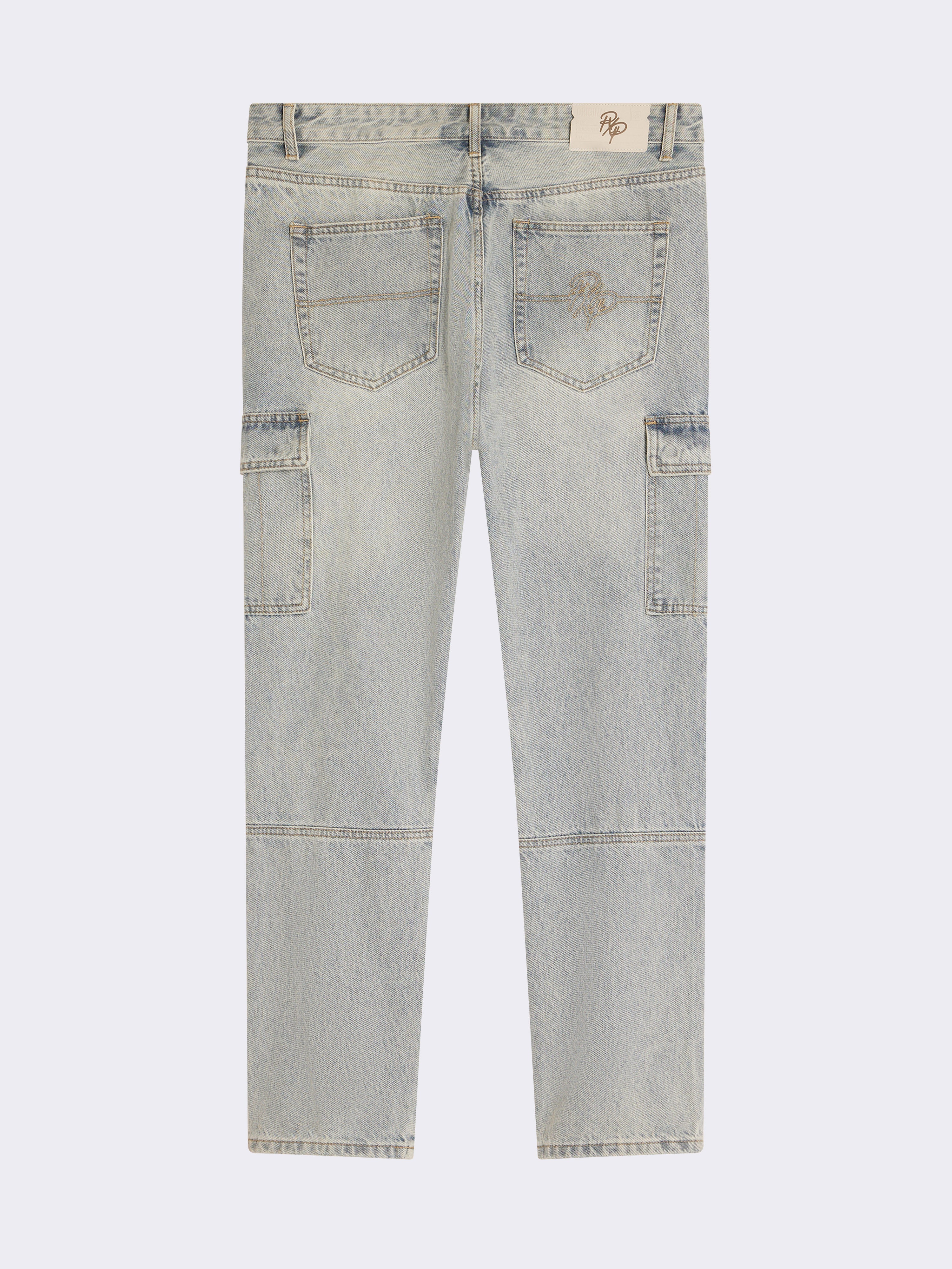 Jeans cargo con cortes-7