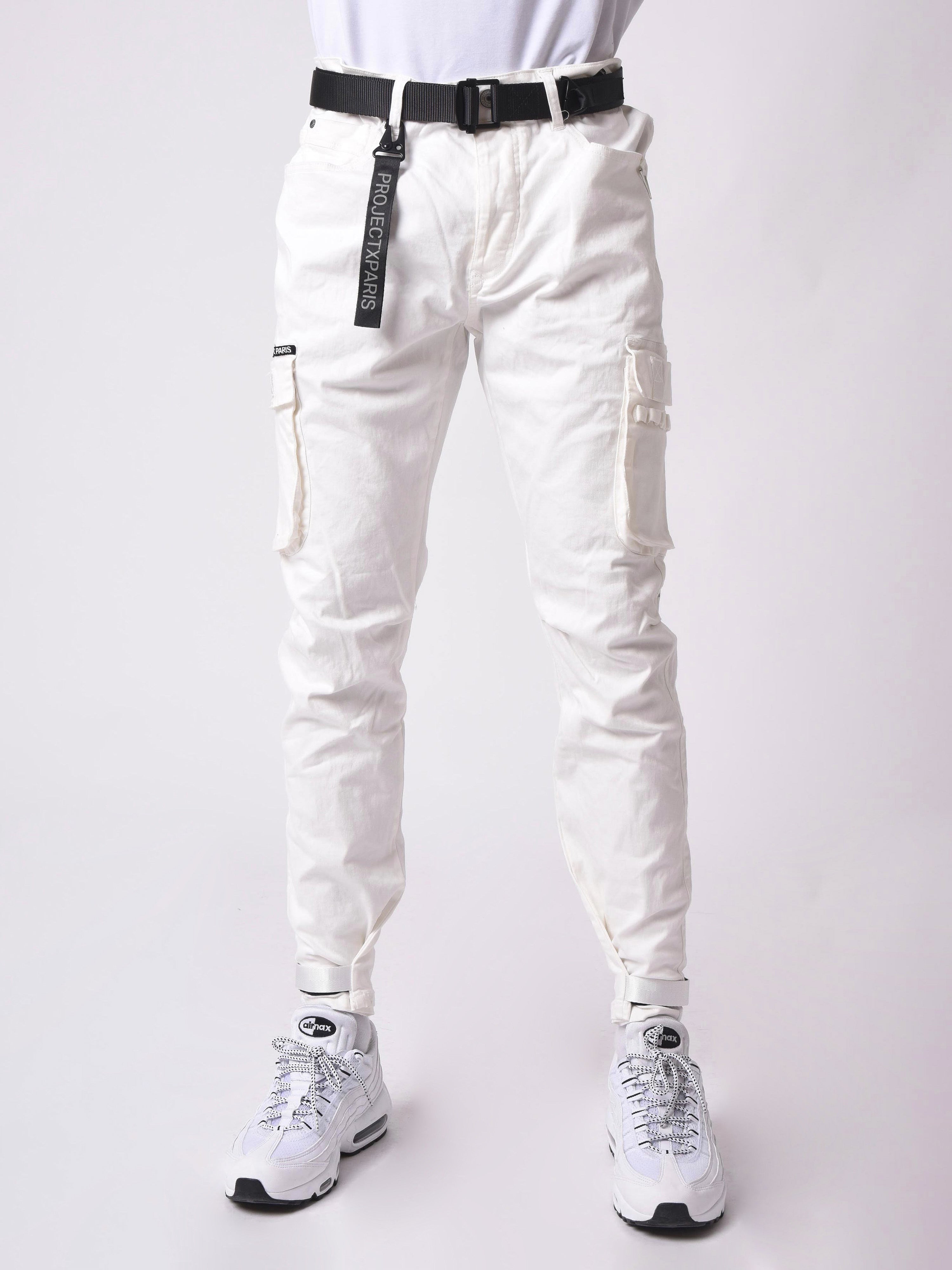 jean-cargo-poches-et-sangle-de-resserrement-en-bas-blanc