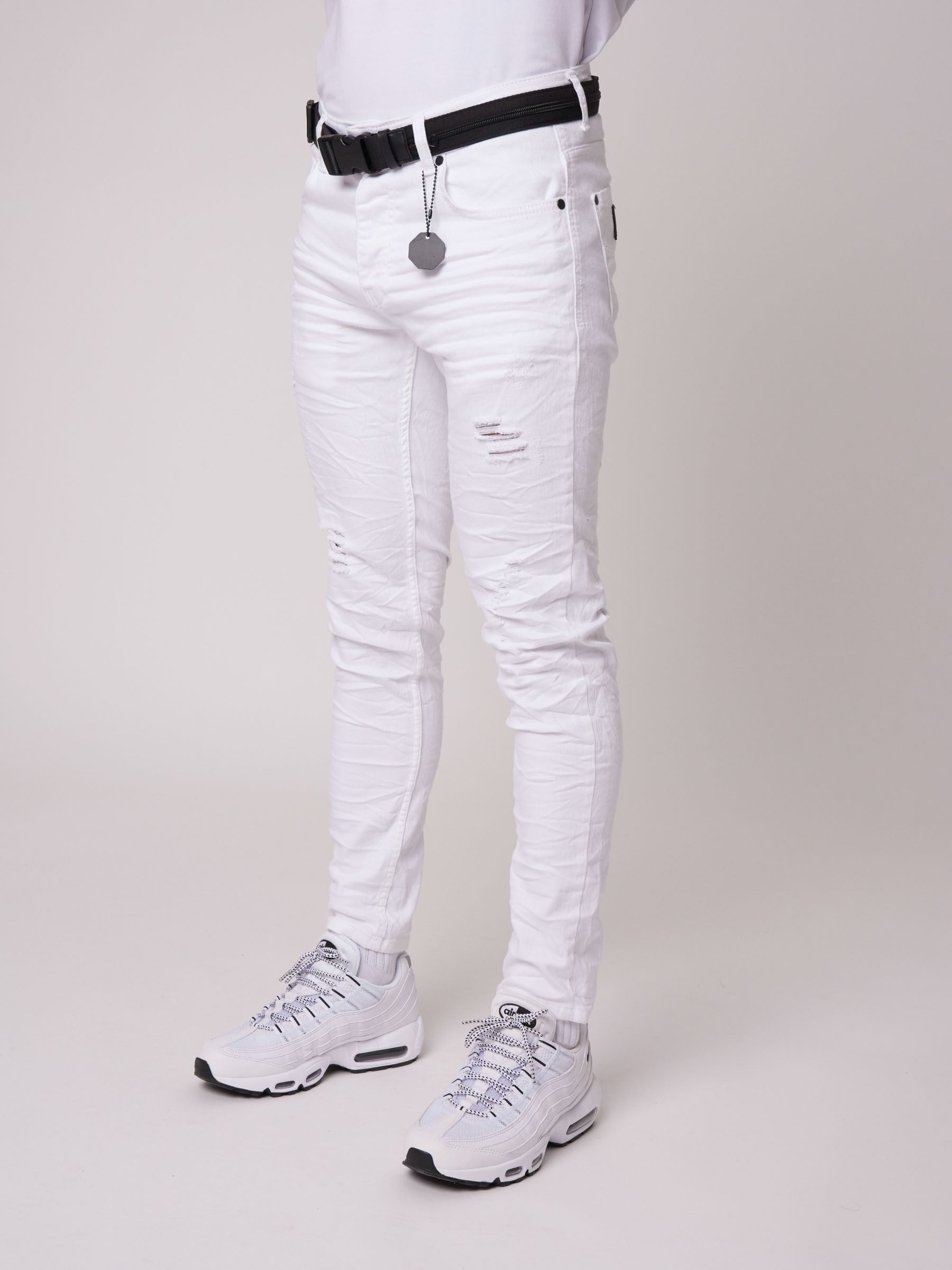 Jean Skinny effet usé avec trous-2