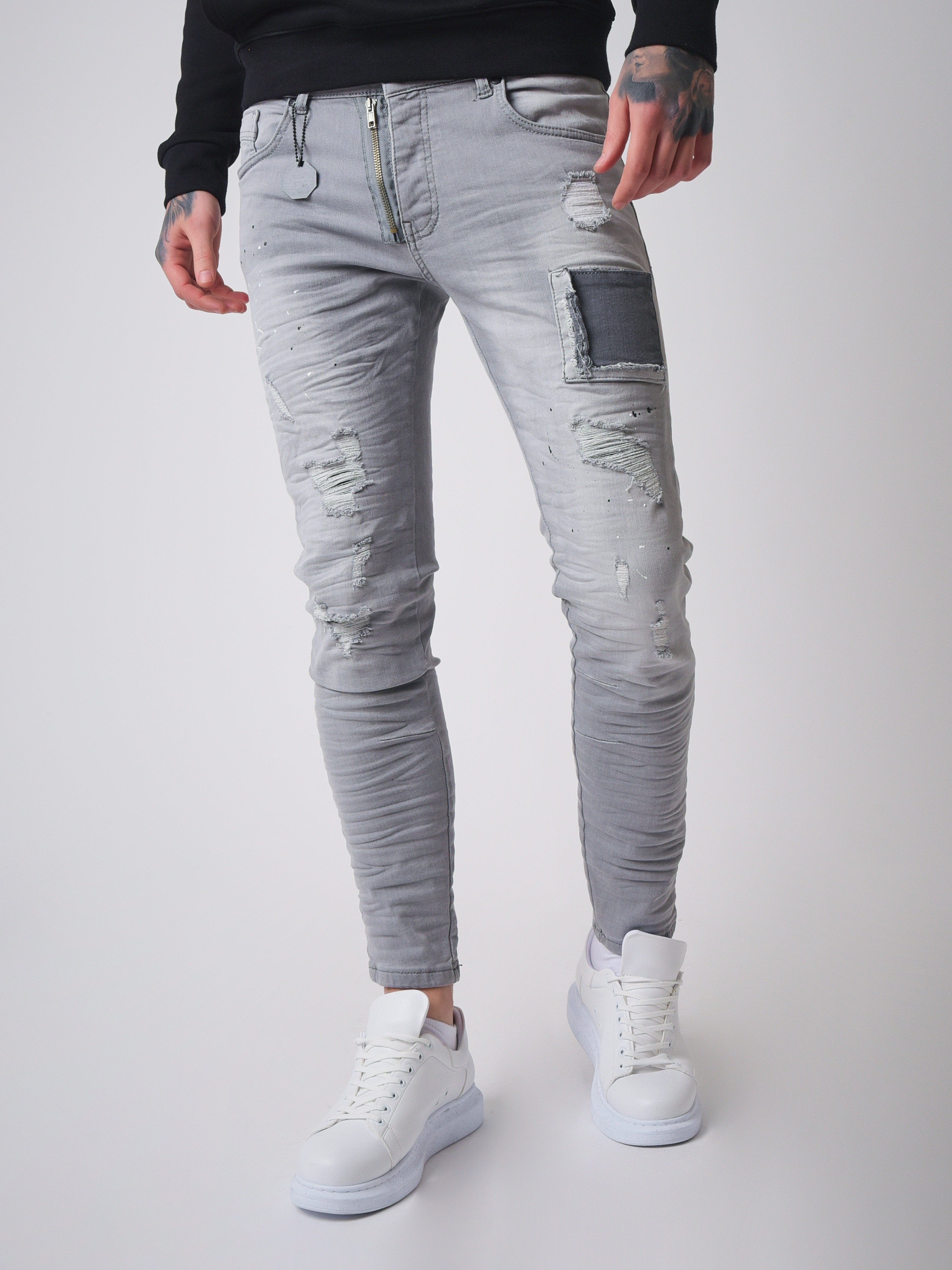 Jean Skinny tacheté-1