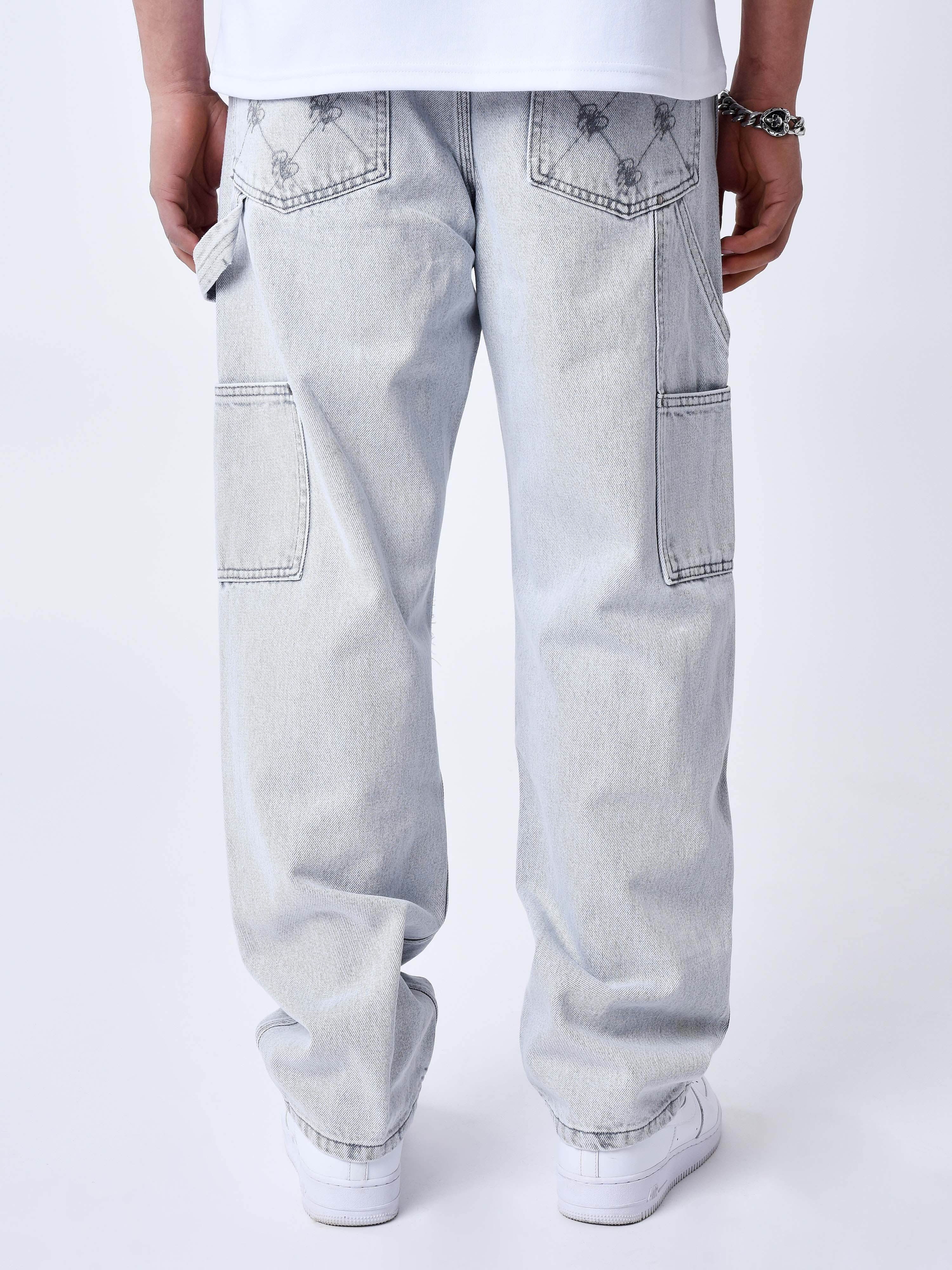 Vide jeans med tømmermannsdetaljer-11