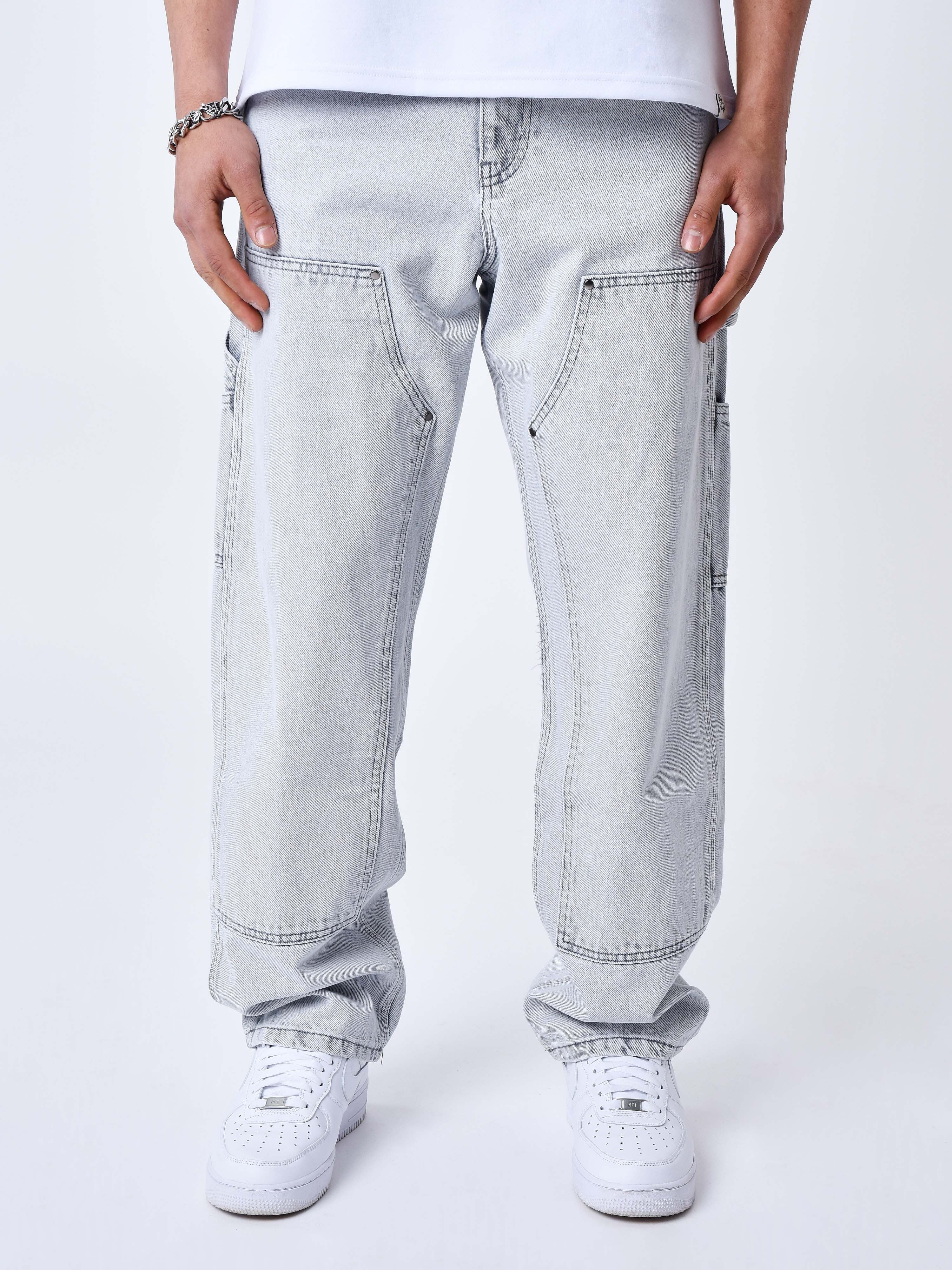 Vide jeans med tømmermannsdetaljer-10