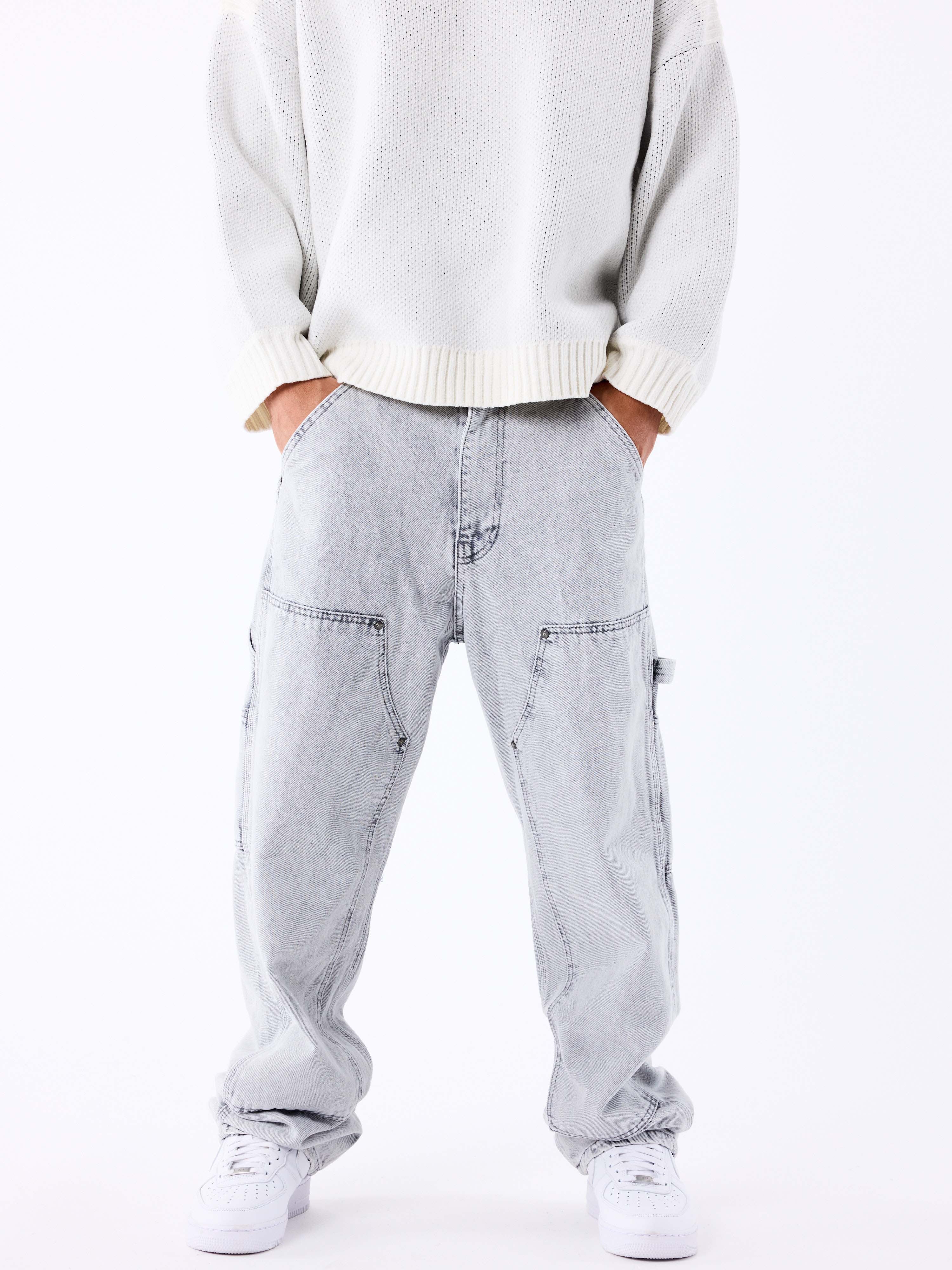 Vide jeans med tømmermannsdetaljer-3