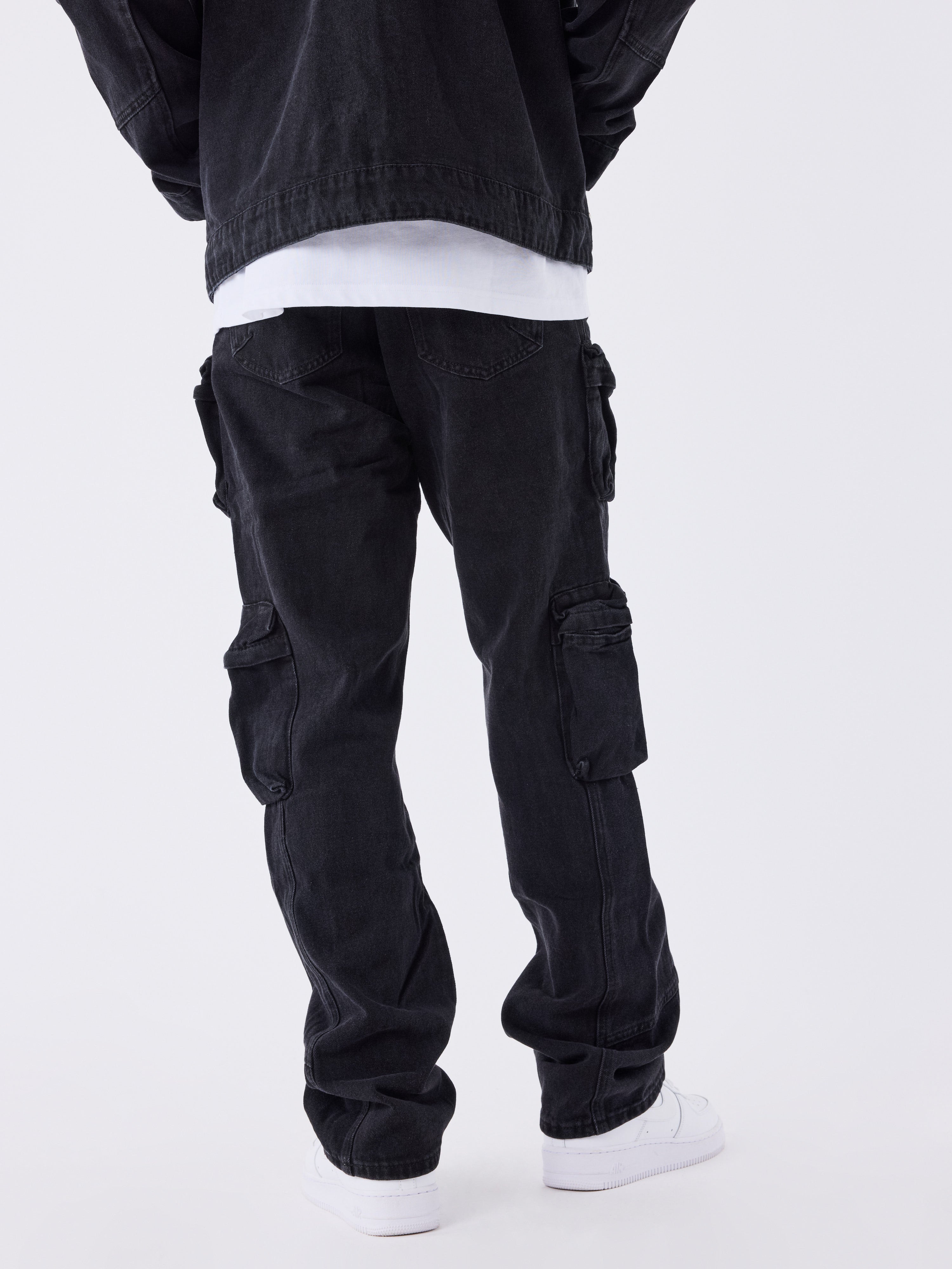 jeans-brute-workwear-multi-poches-noir