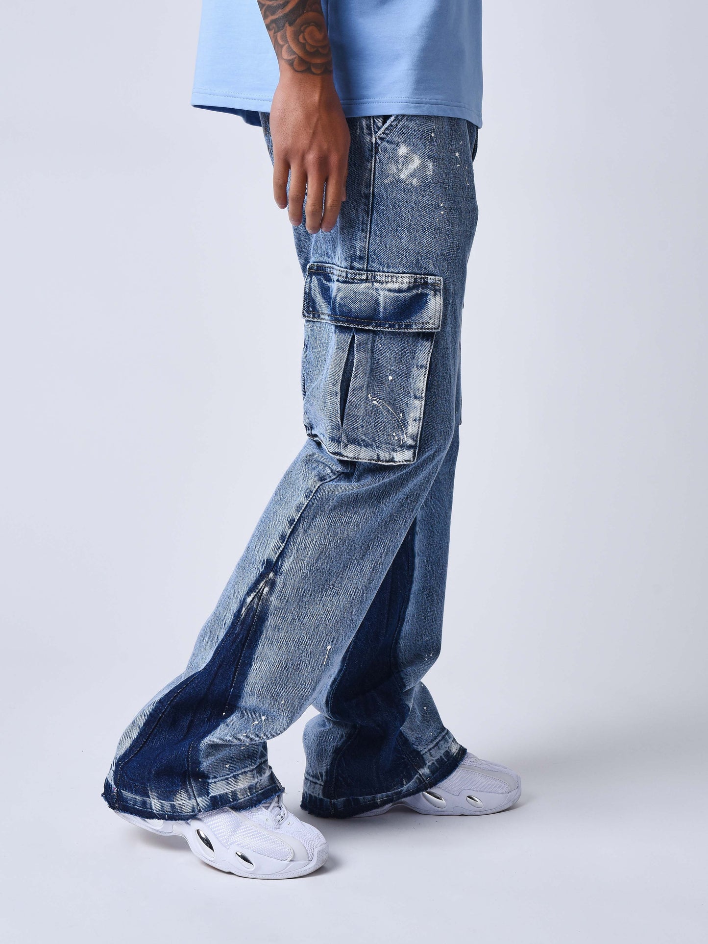 jeans-evase-a-poches-bleu