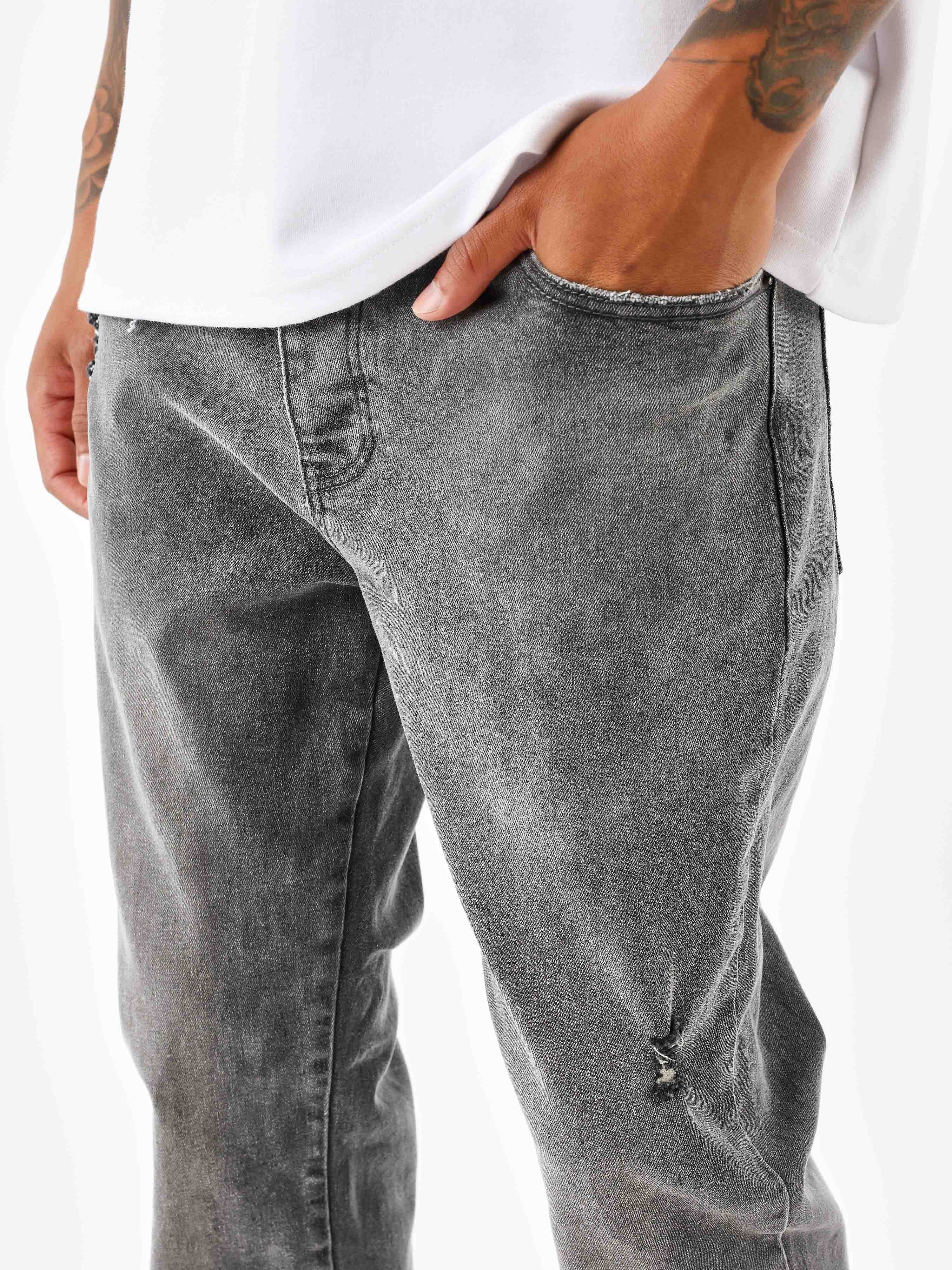 jeans-flare-gris