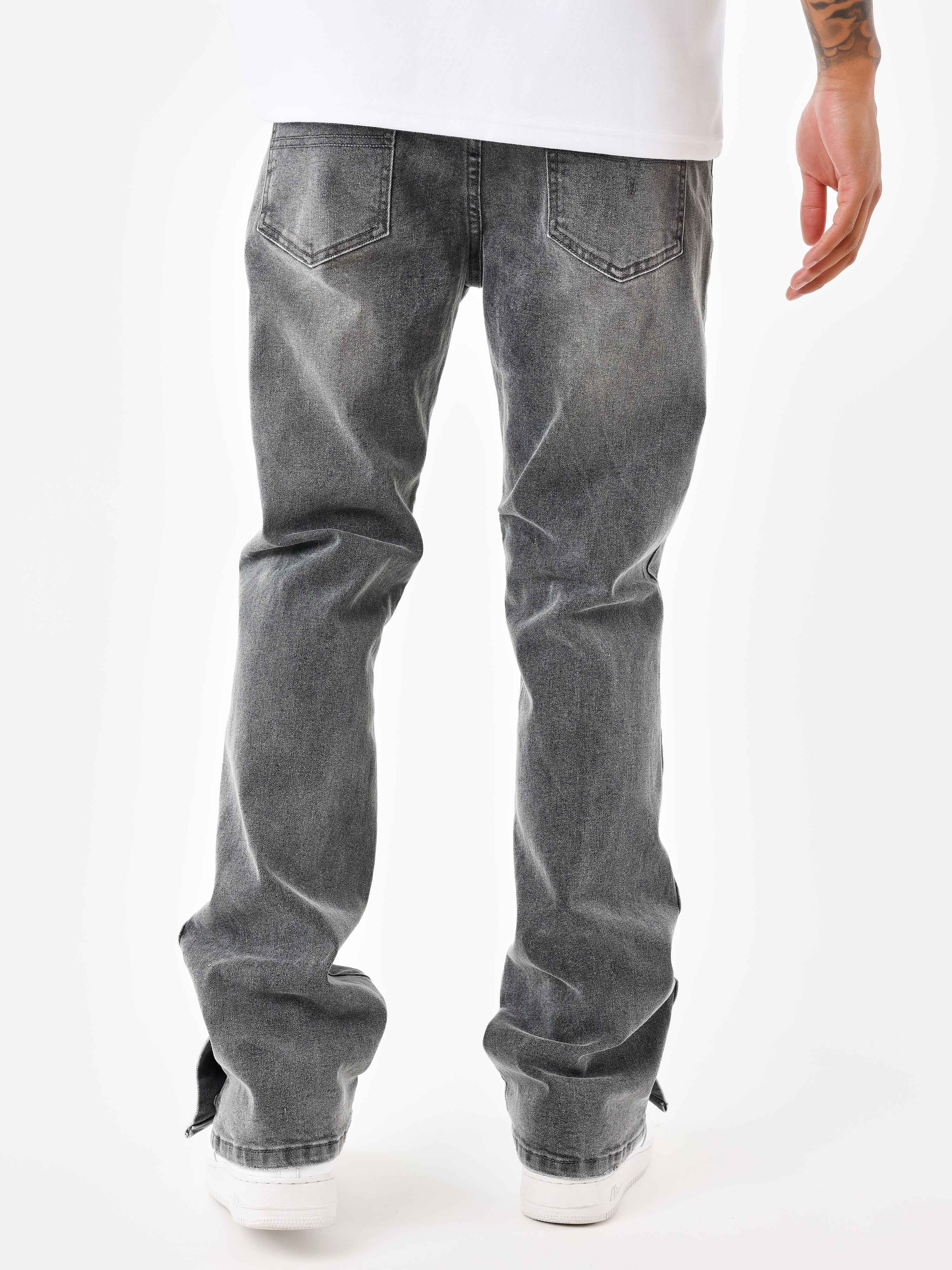 jeans-flare-gris