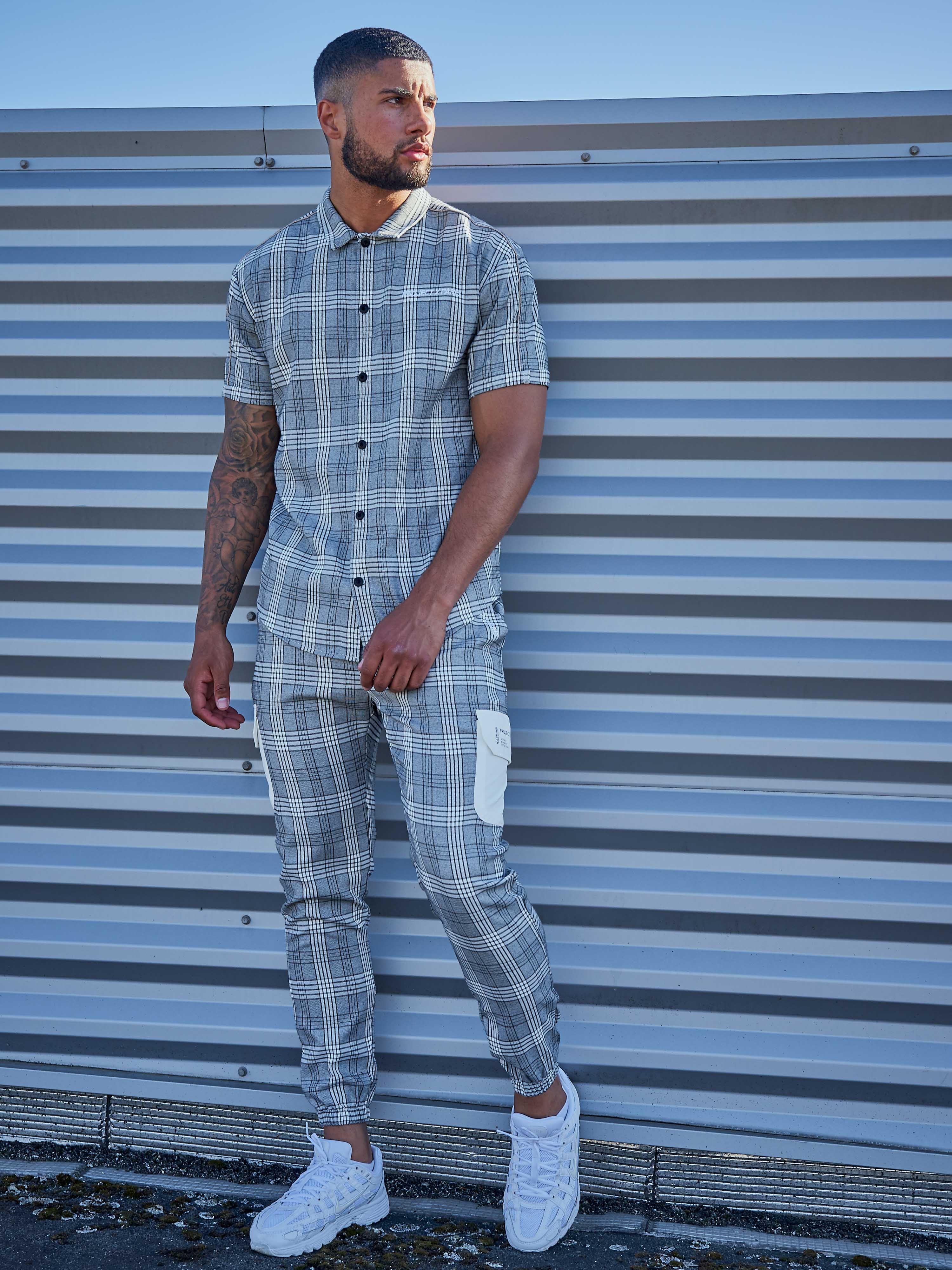 Pantalon à carreaux-2