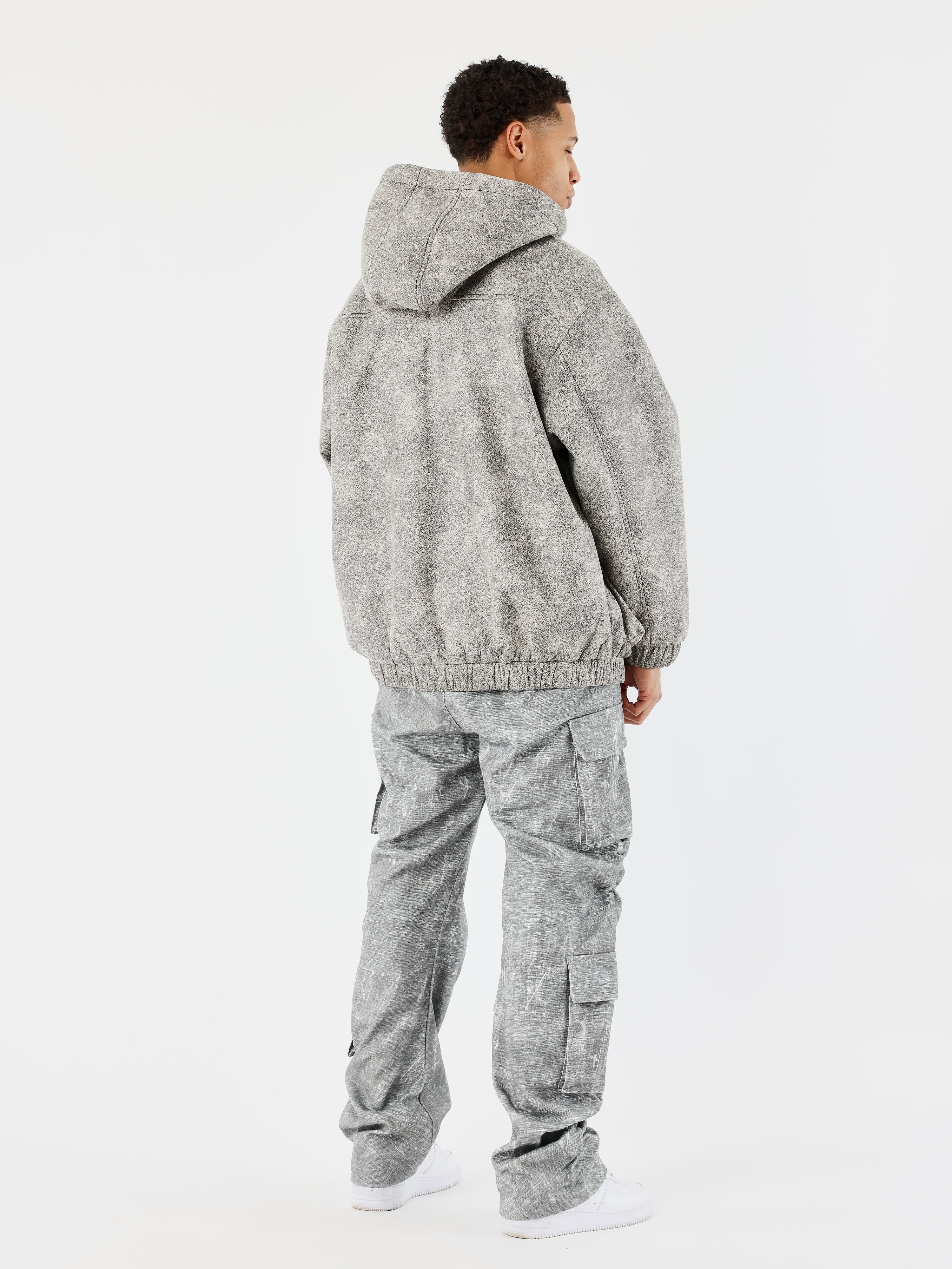 Trousers with marl effect pockets-2