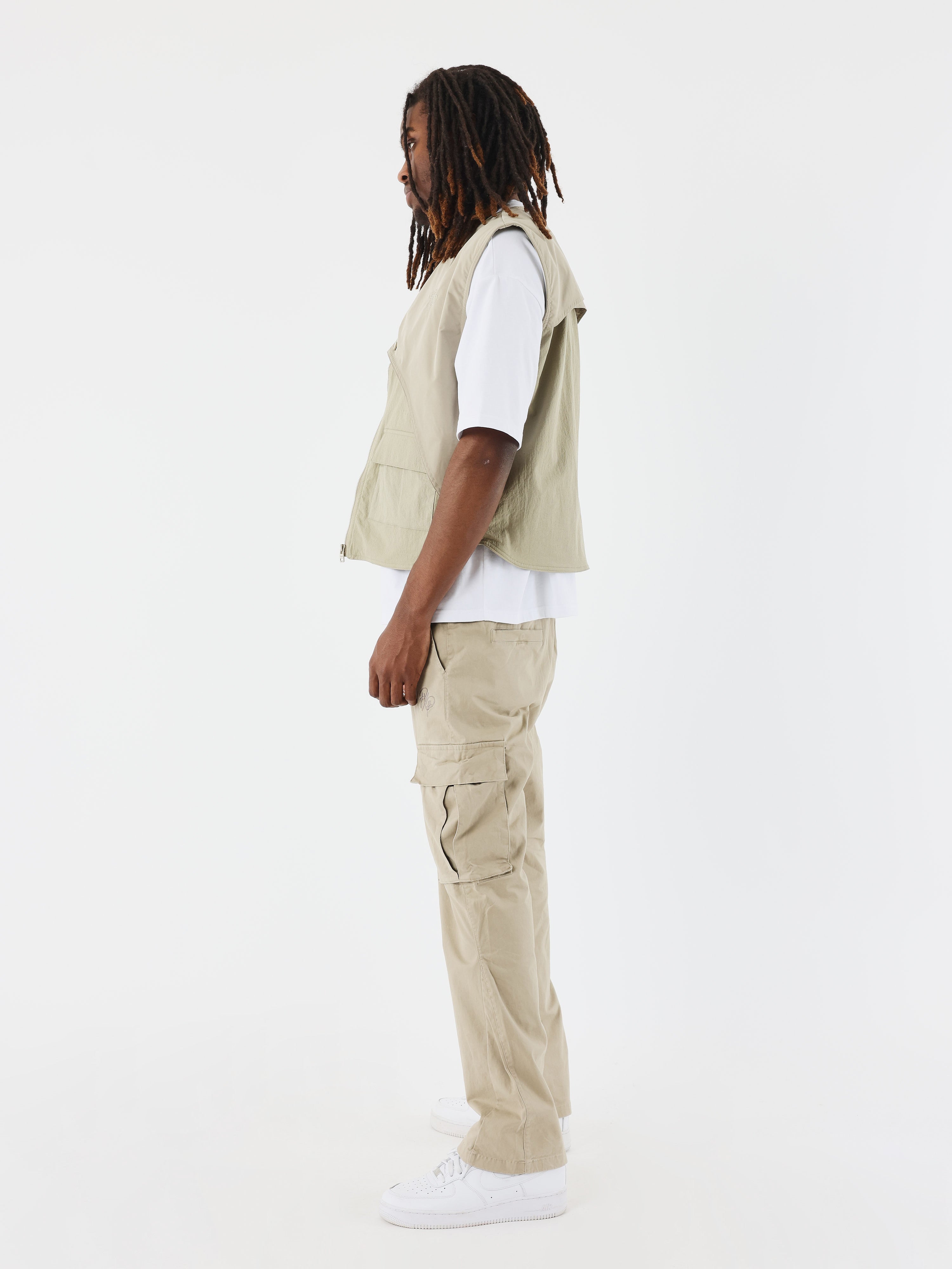 Pantalón cargo ancho con bolsillos-5