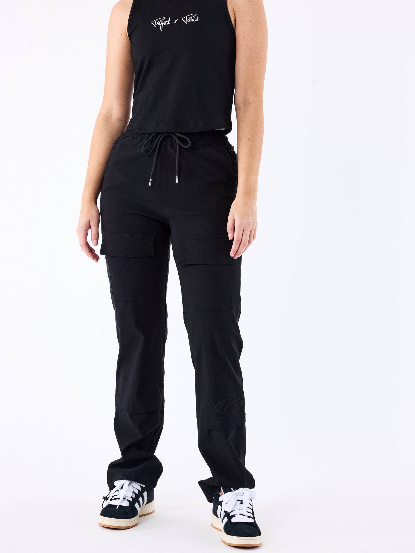 pantalon-ceinture-bande-elastiquee-logotee-noir