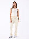 Broek met elastische tailleband met logo
