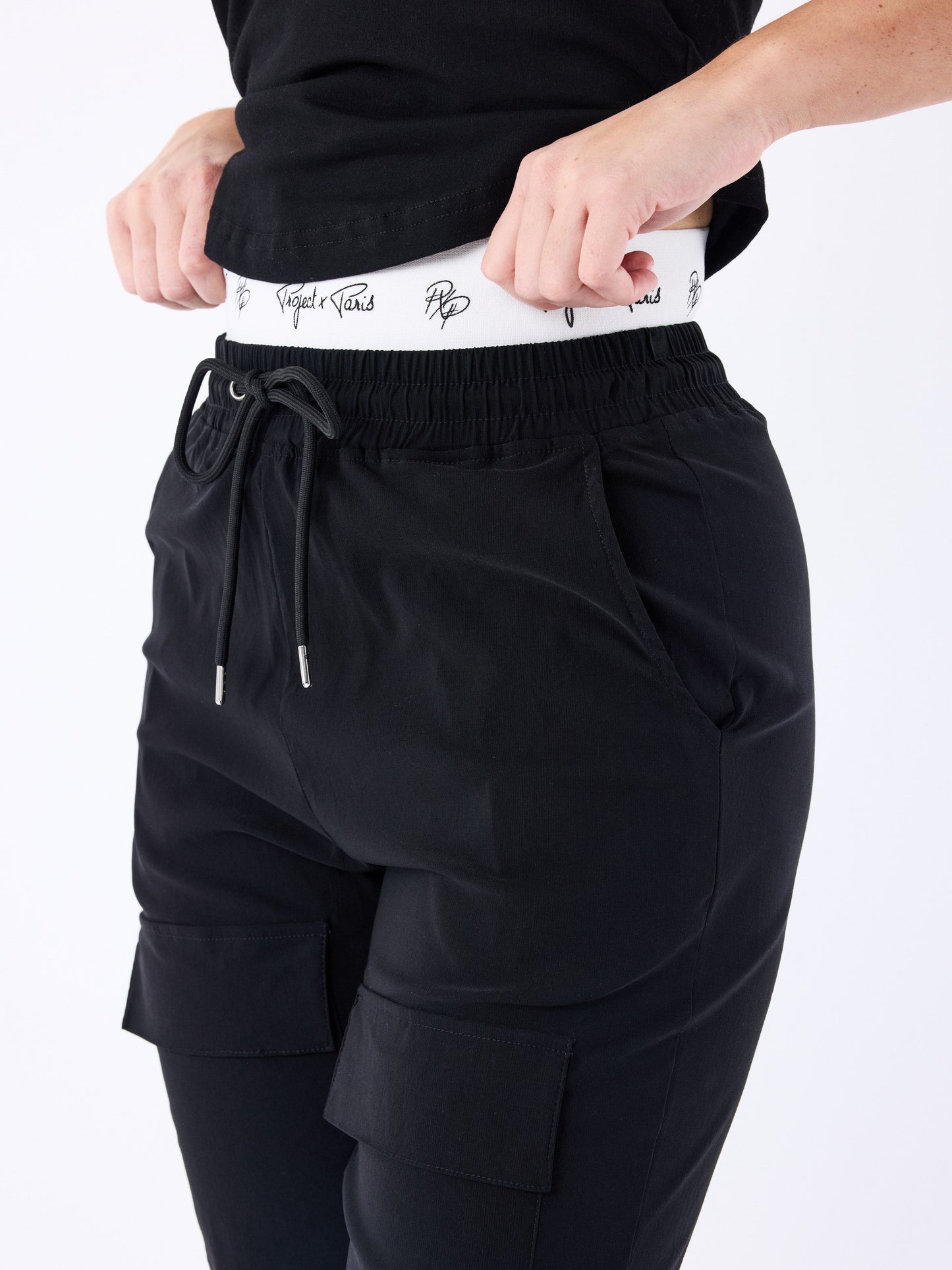 pantalon-ceinture-bande-elastiquee-logotee-noir