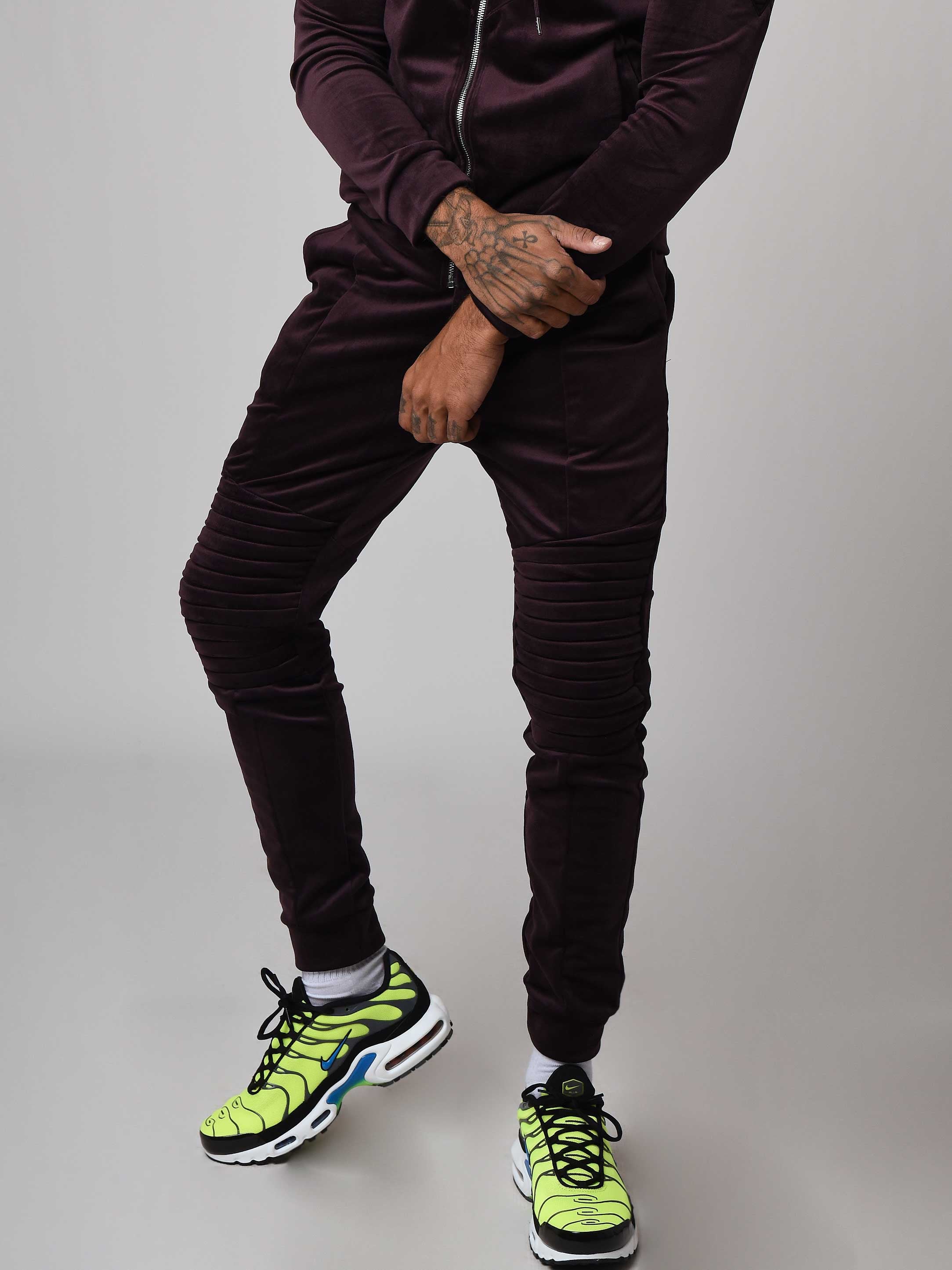 Samt Biker Jogginghose-4