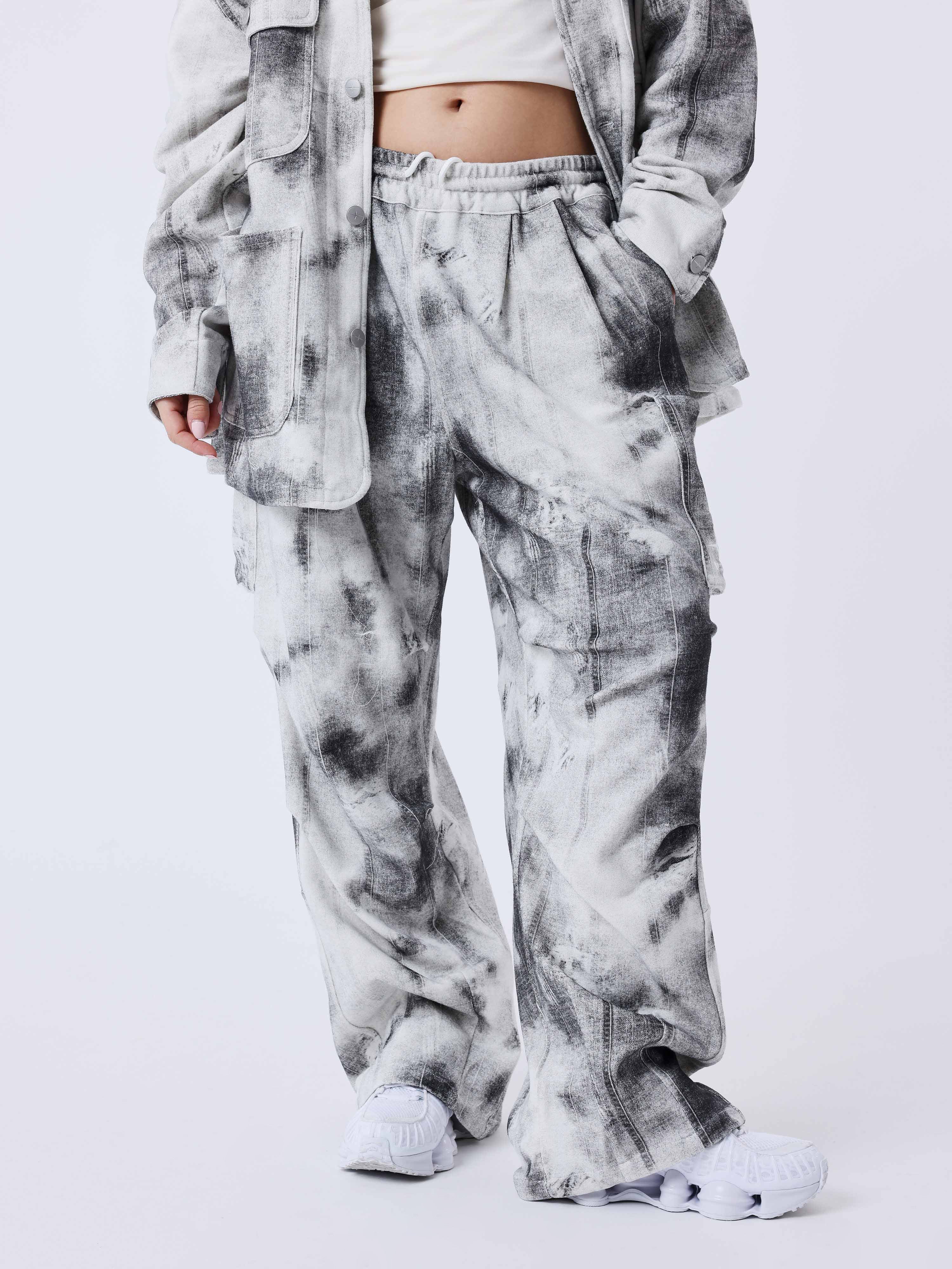 Pantalon Kalash x PXP din pânză decolorată-5