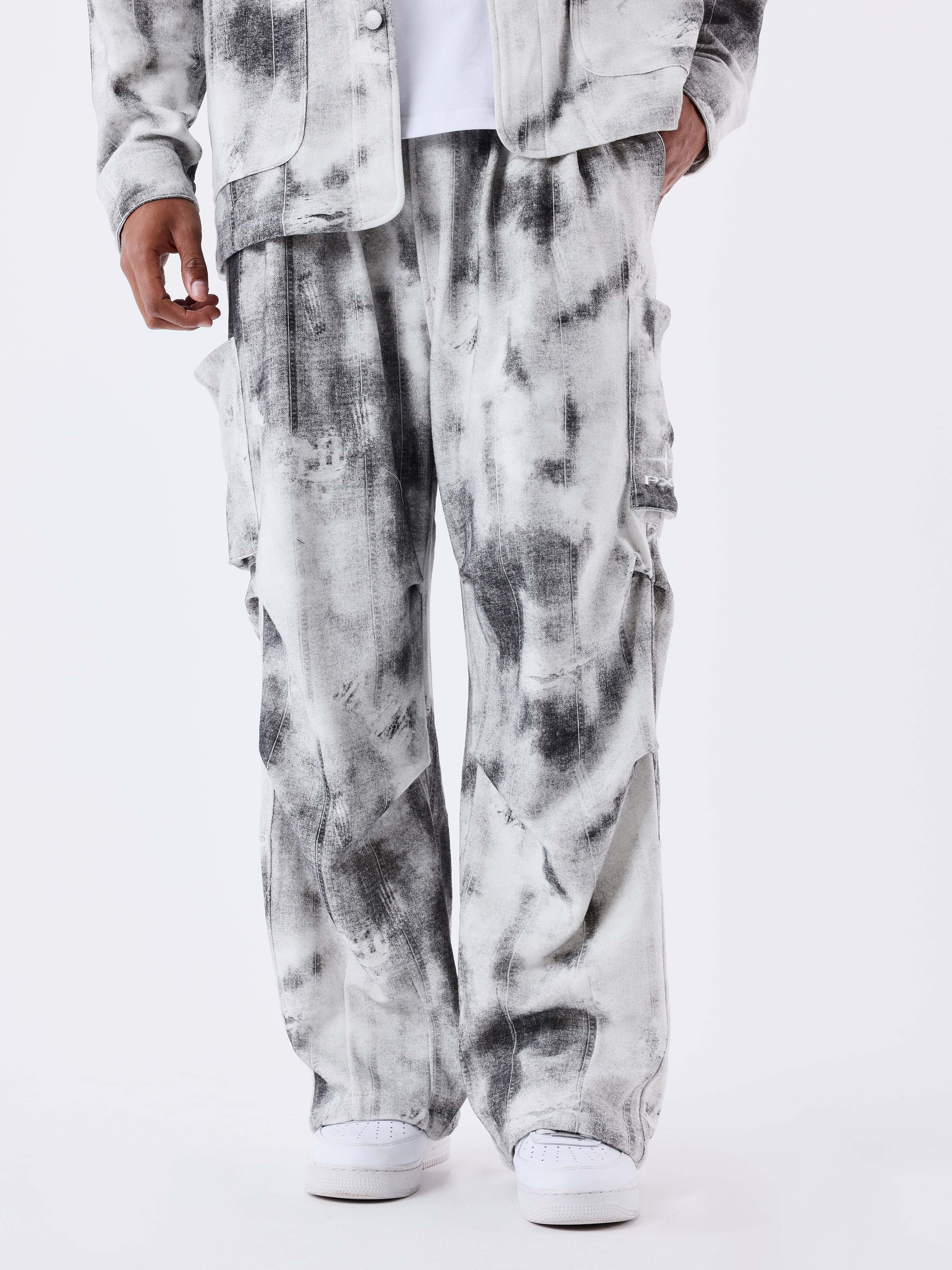 Pantalon Kalash x PXP din pânză decolorată-4