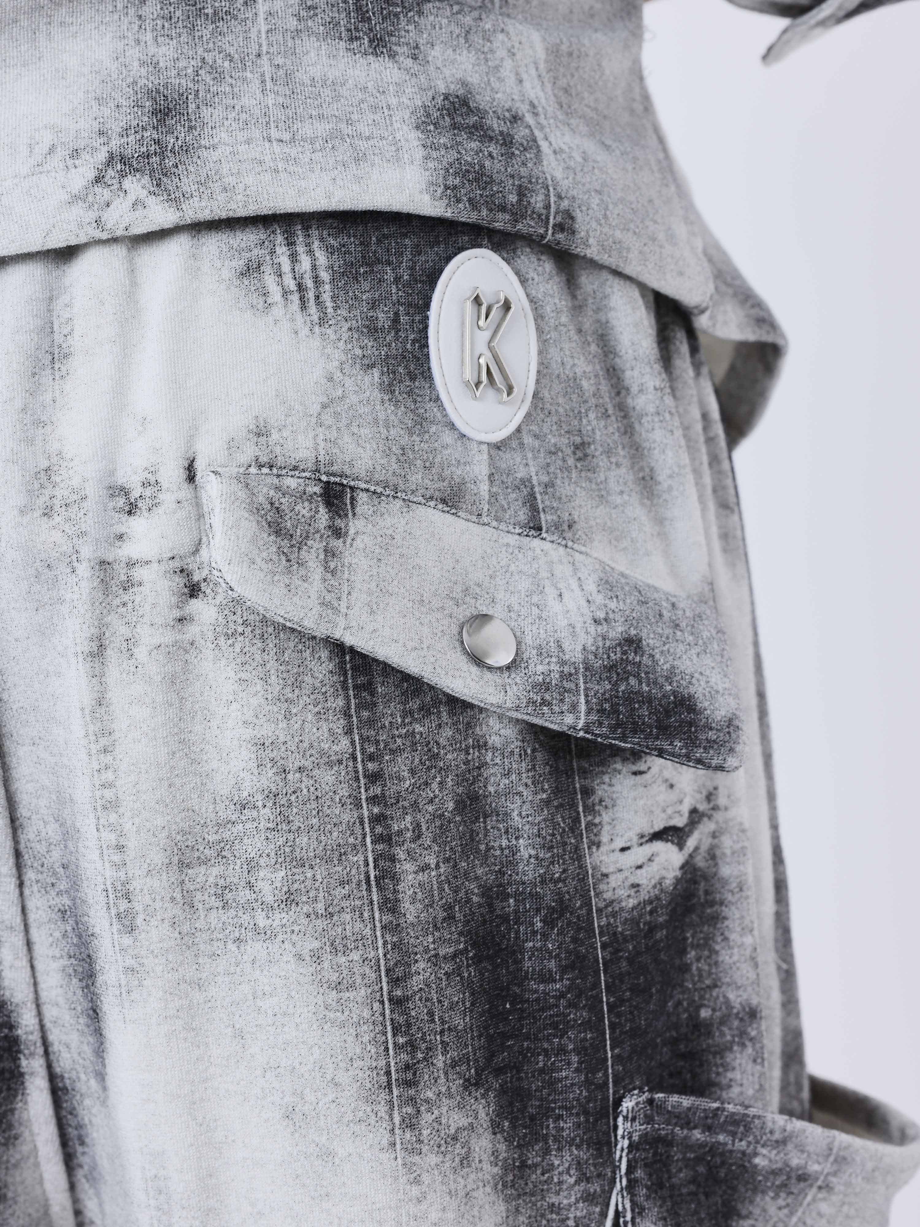 Pantalon Kalash x PXP din pânză decolorată-6