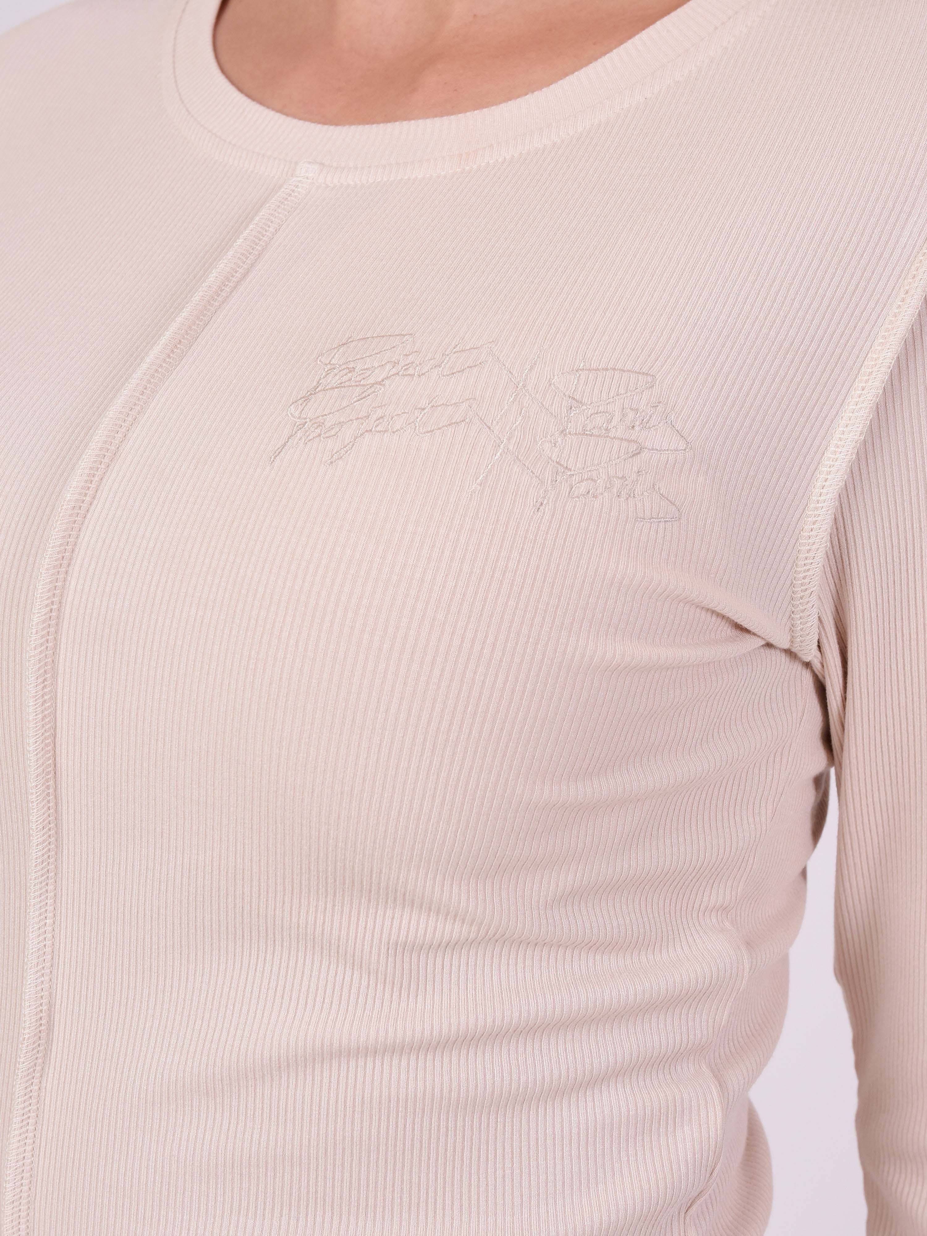 Long sleeve sweater with exposed seams-6