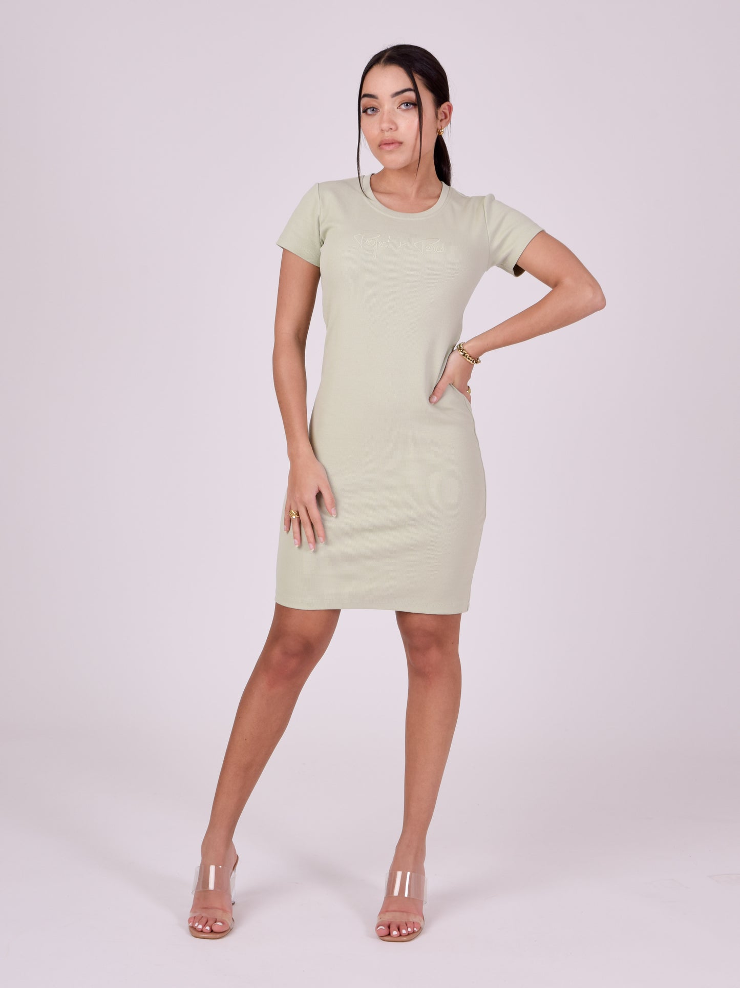 robe-cotele-manche-courte--vert-d-eau