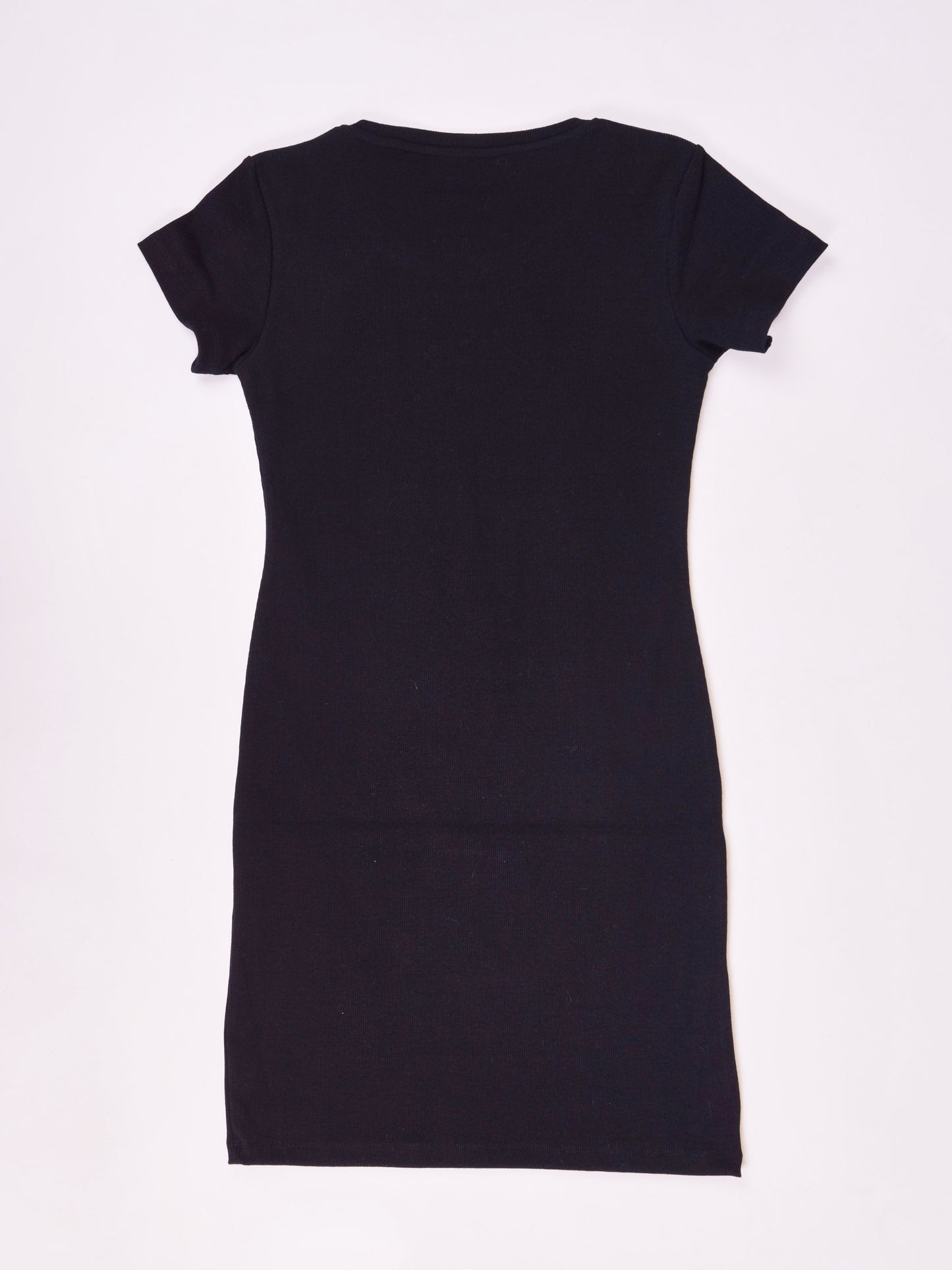 robe-cotele-manche-courte--noir