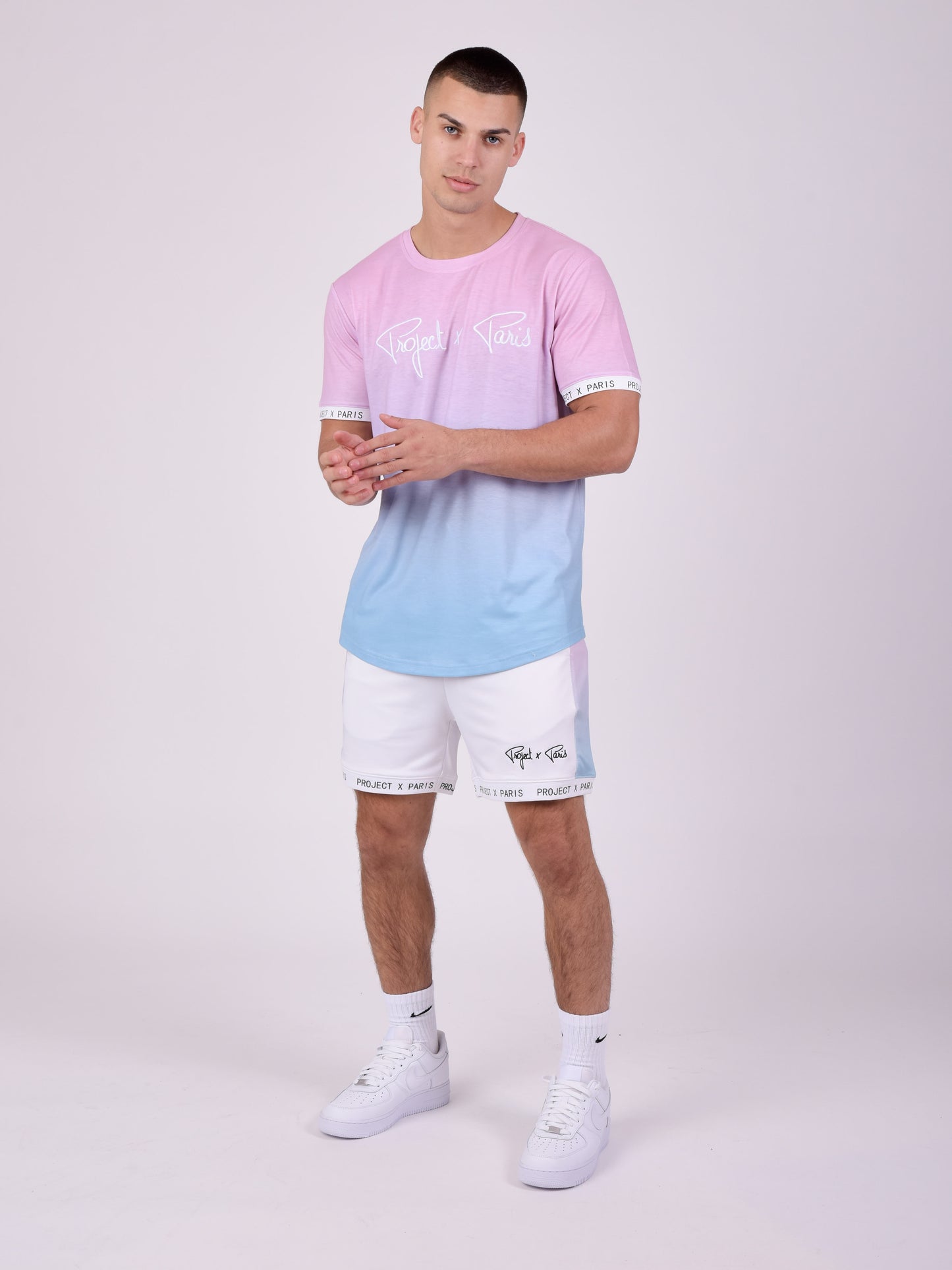 short-a-bandes-degrade-mauve