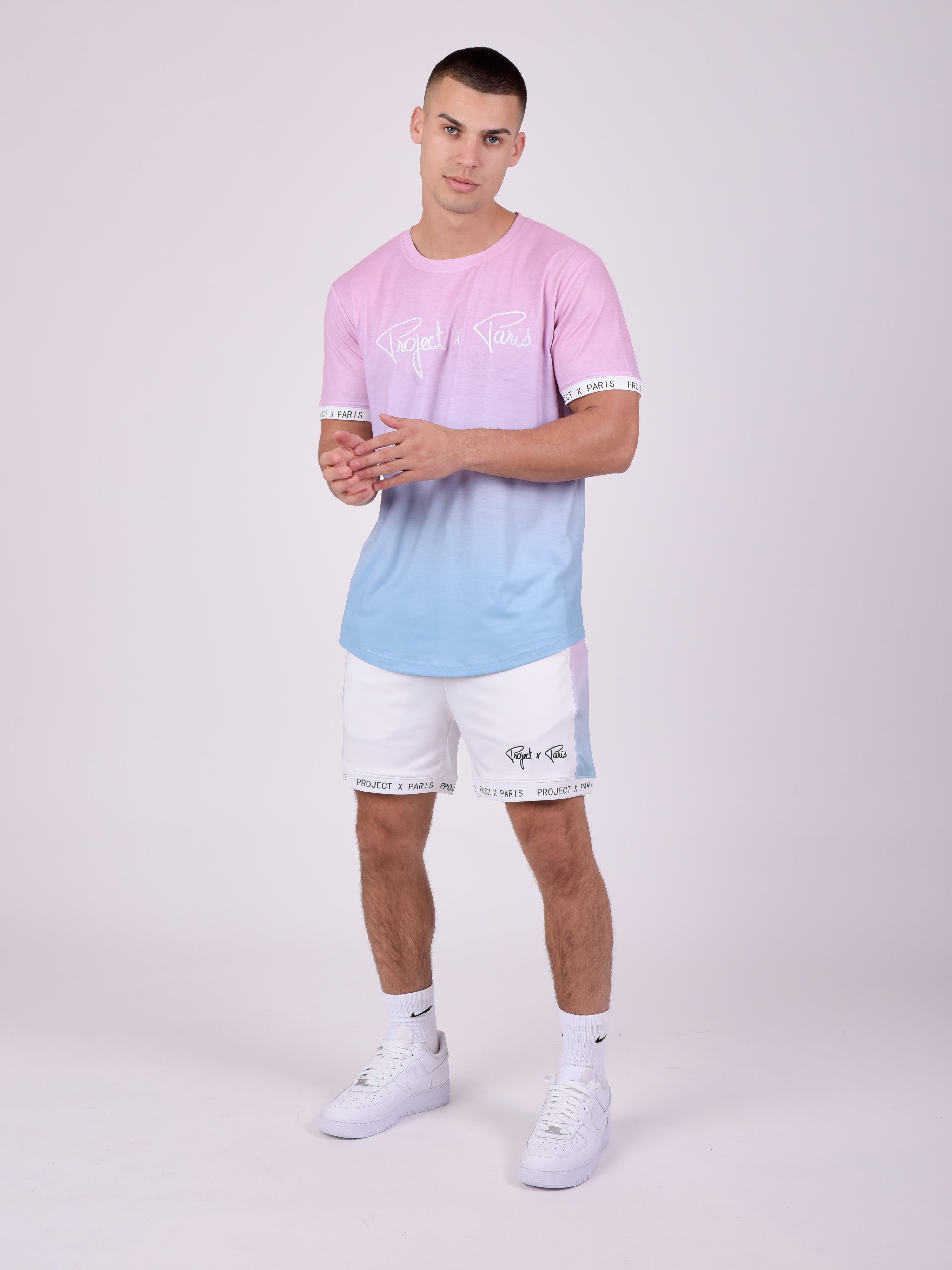 short-a-bandes-degrade-mauve