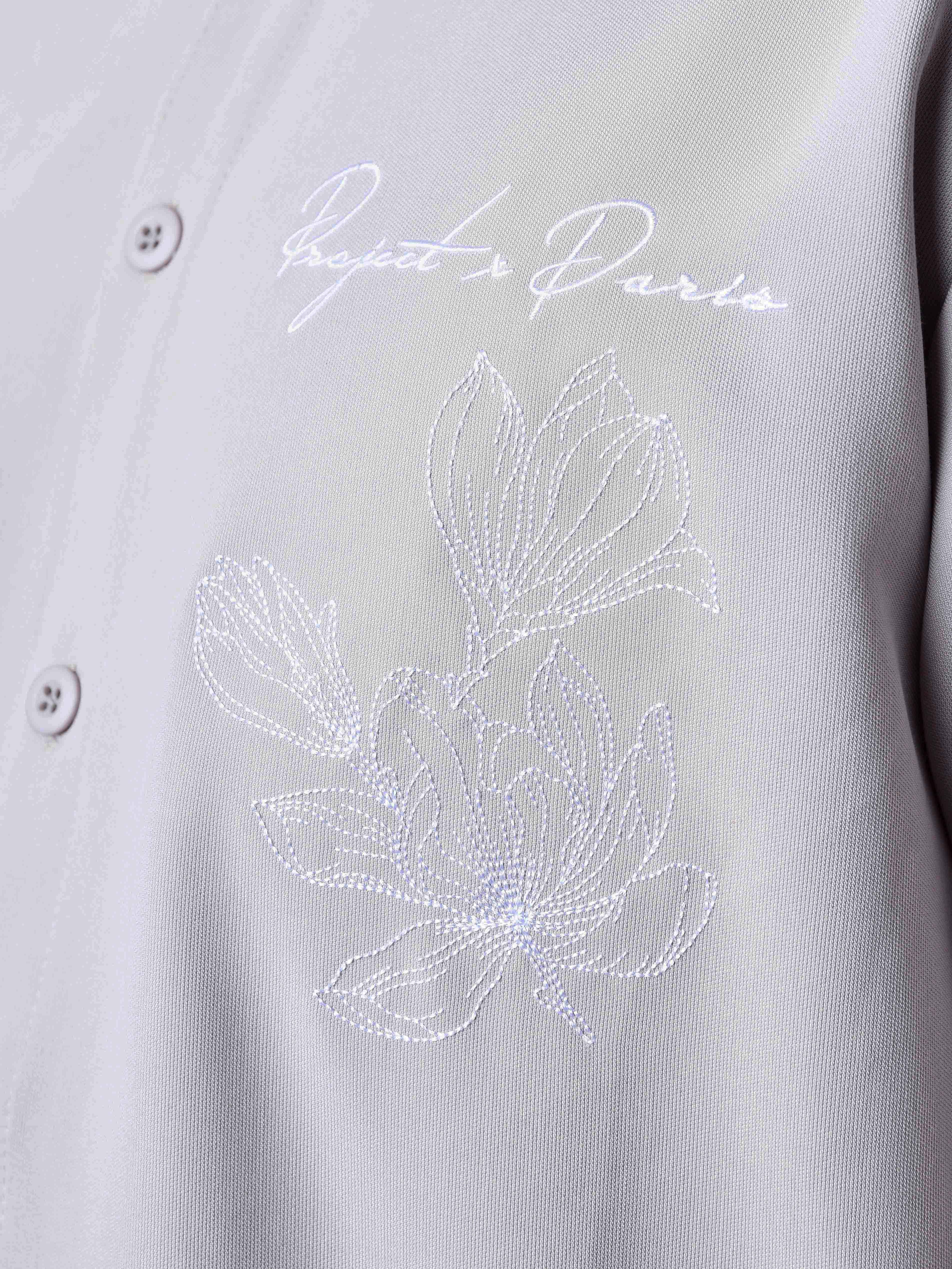 Embroidered floral shirt-5