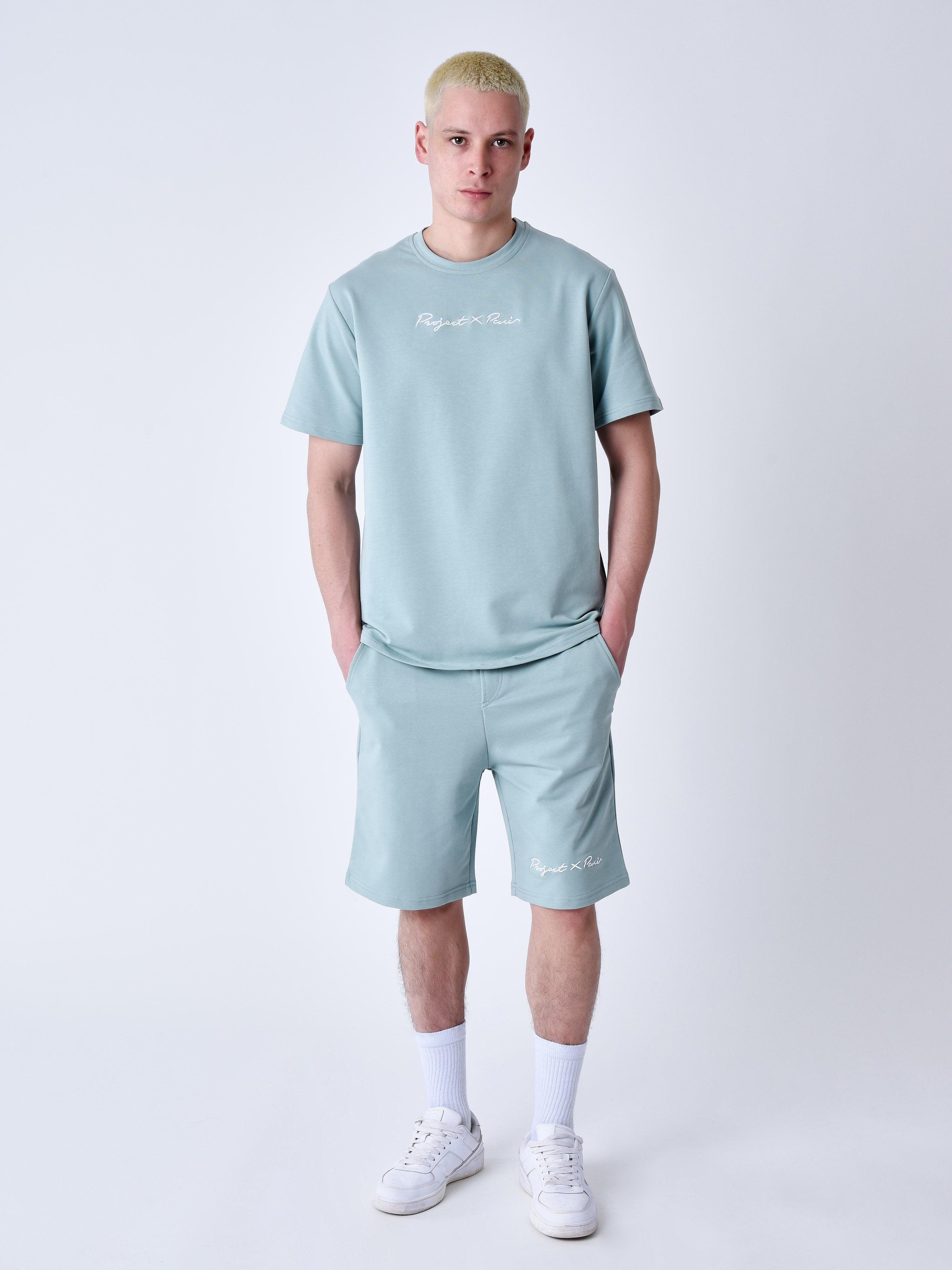 Broderet klassisk shorts-1