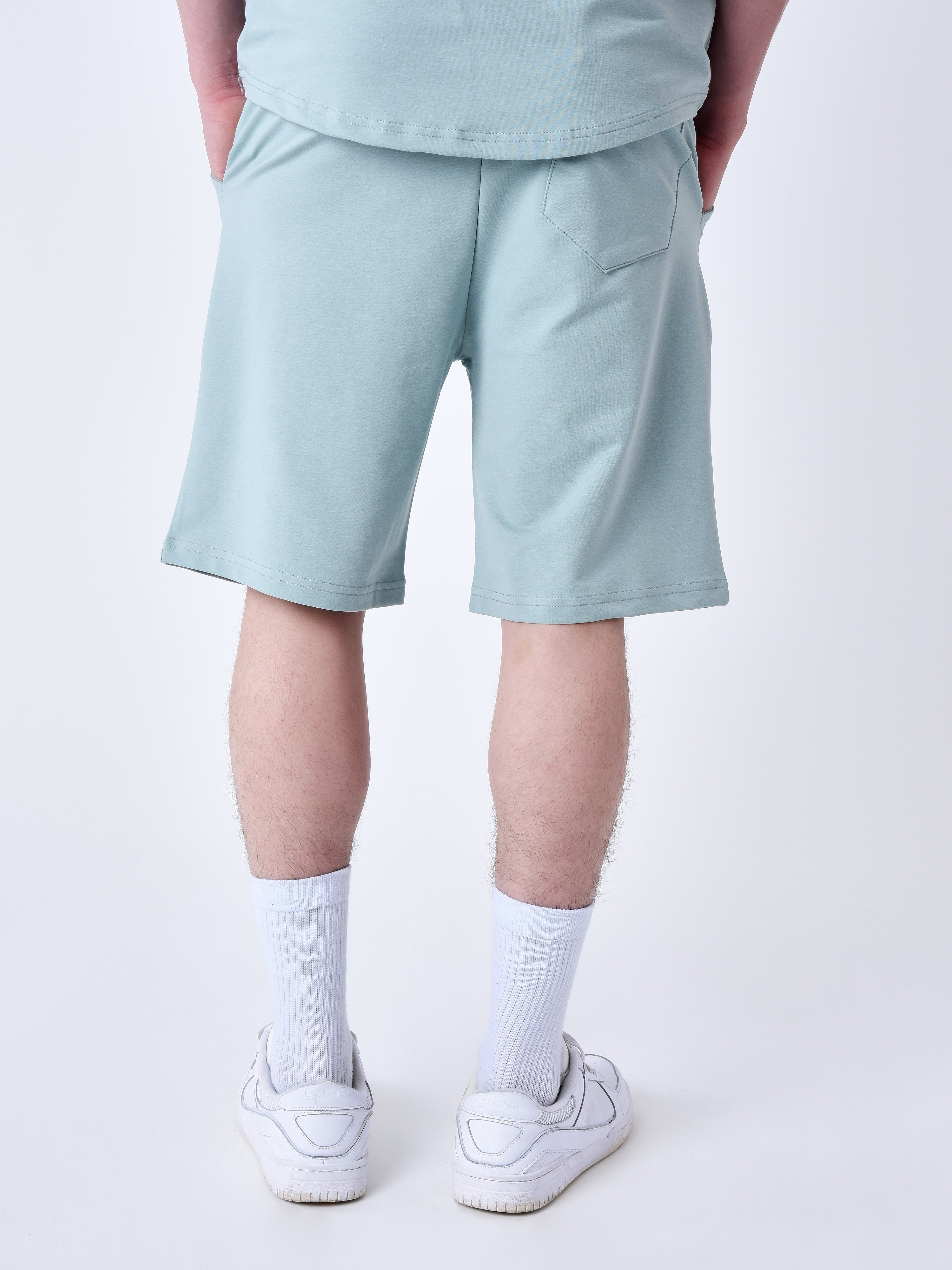 Broderet klassisk shorts-4