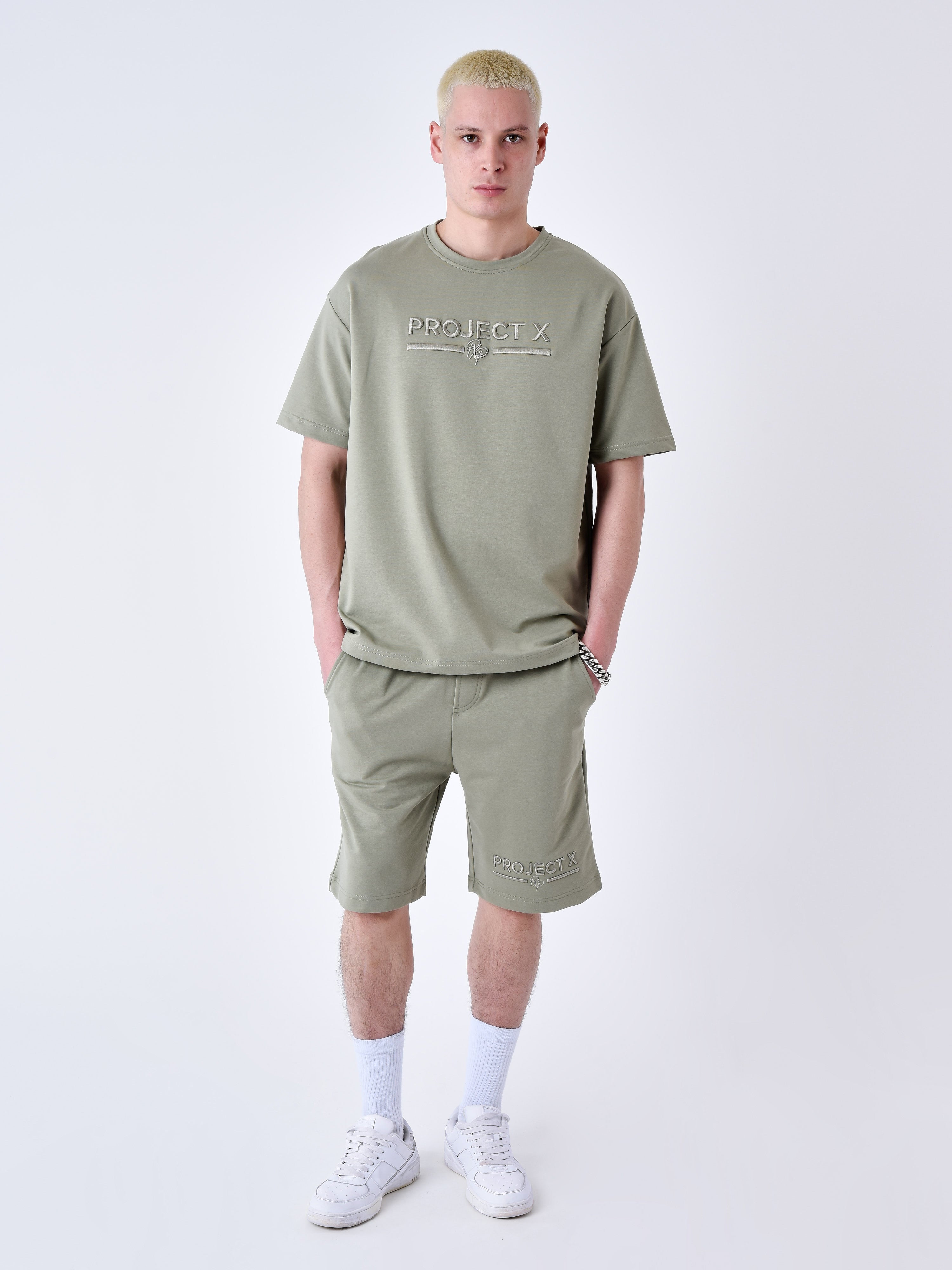 Brodert klassisk shorts-1