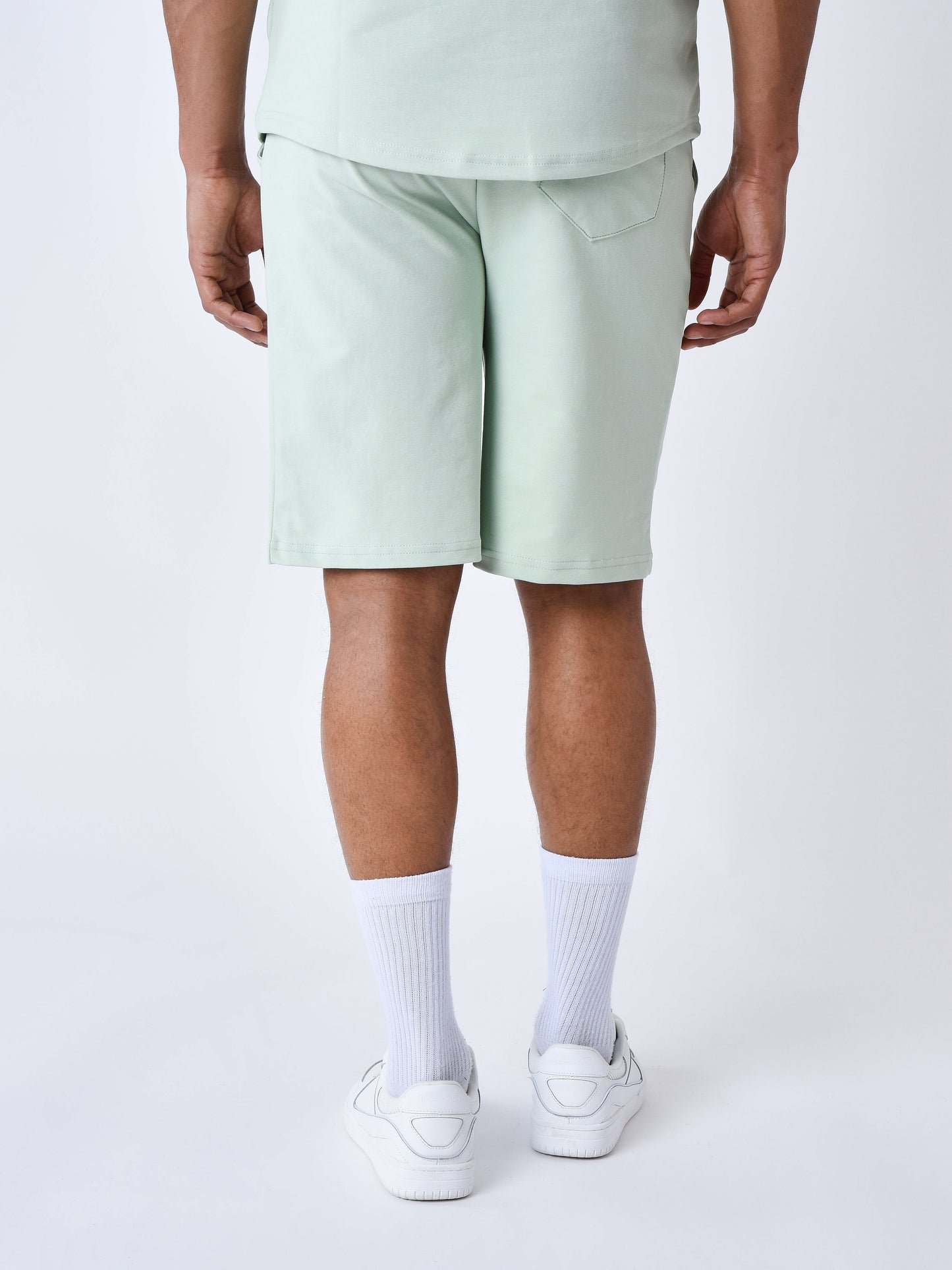 short-classique-brode-vert-d-eau