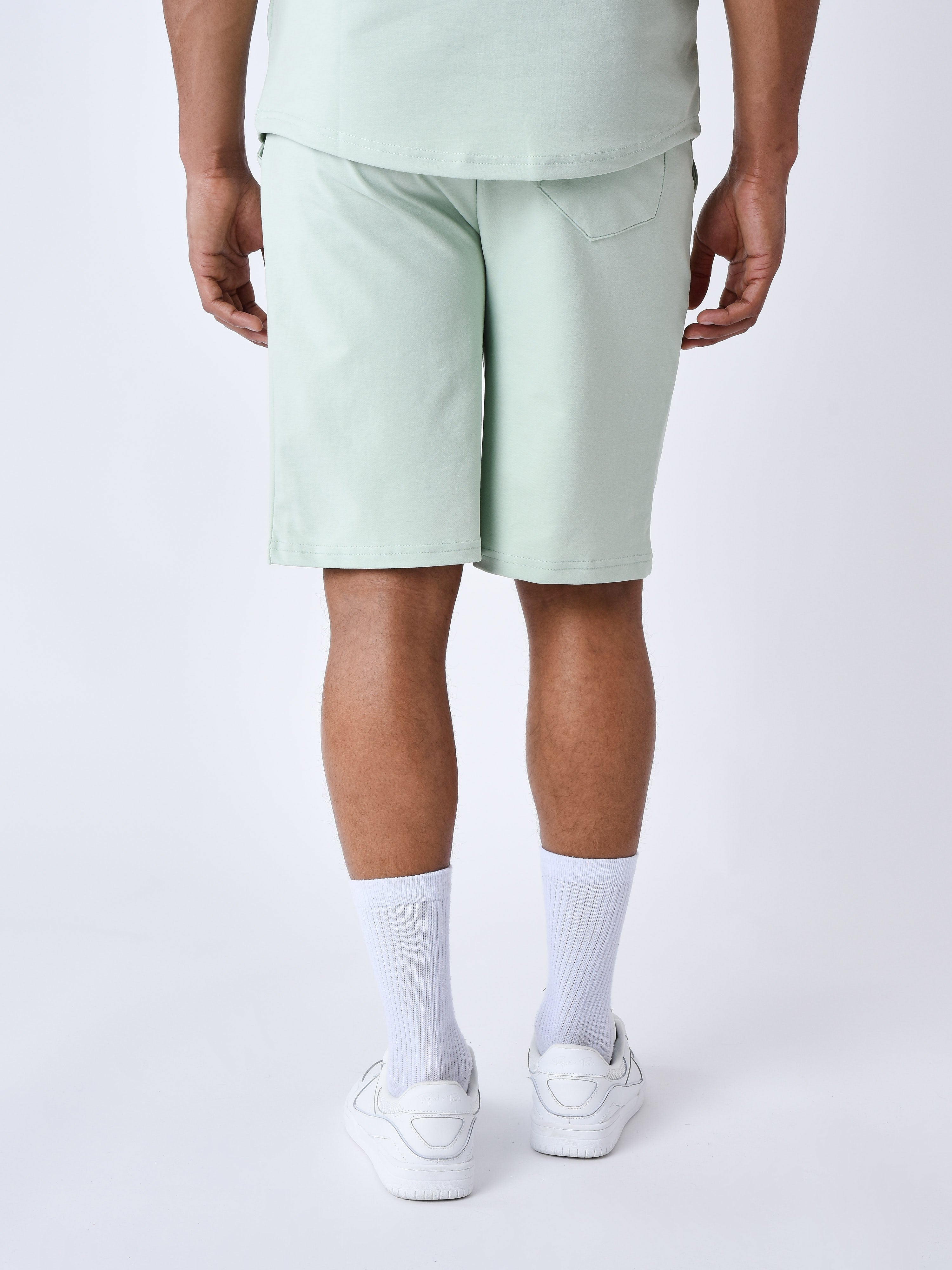 short-classique-brode-vert-d-eau