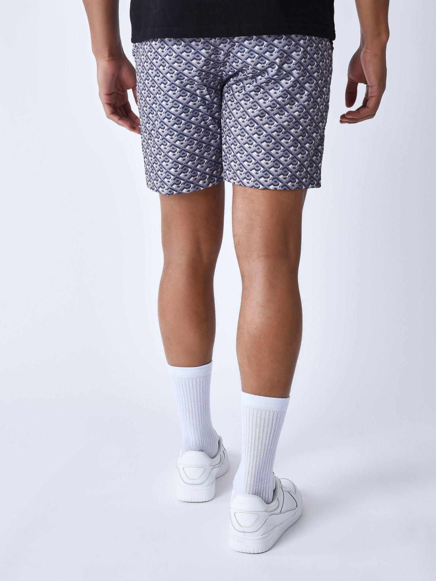 short-de-bain-imprime-graphic-gaze-gris