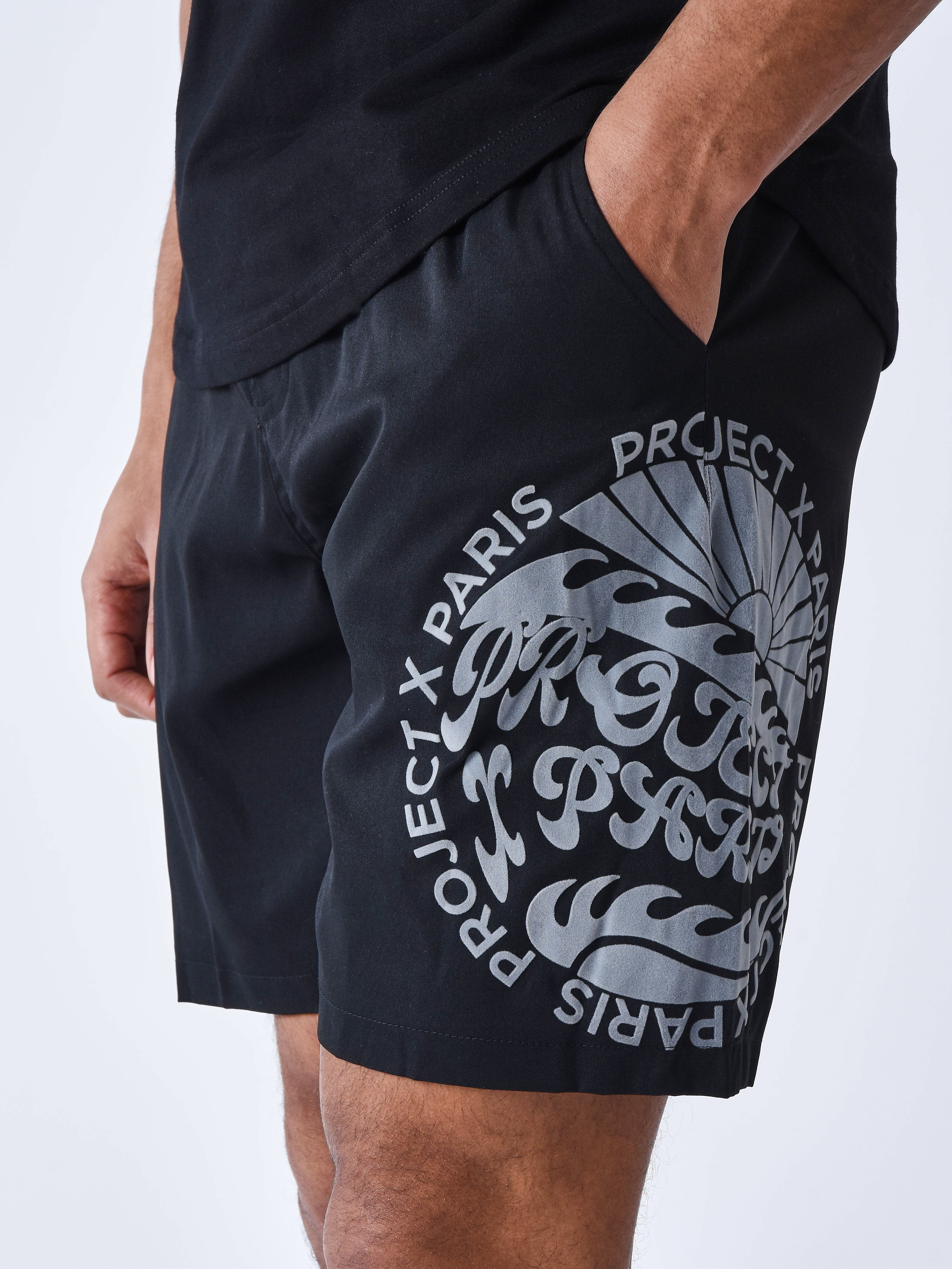 Badshorts med Groovy Sun-tryck-5