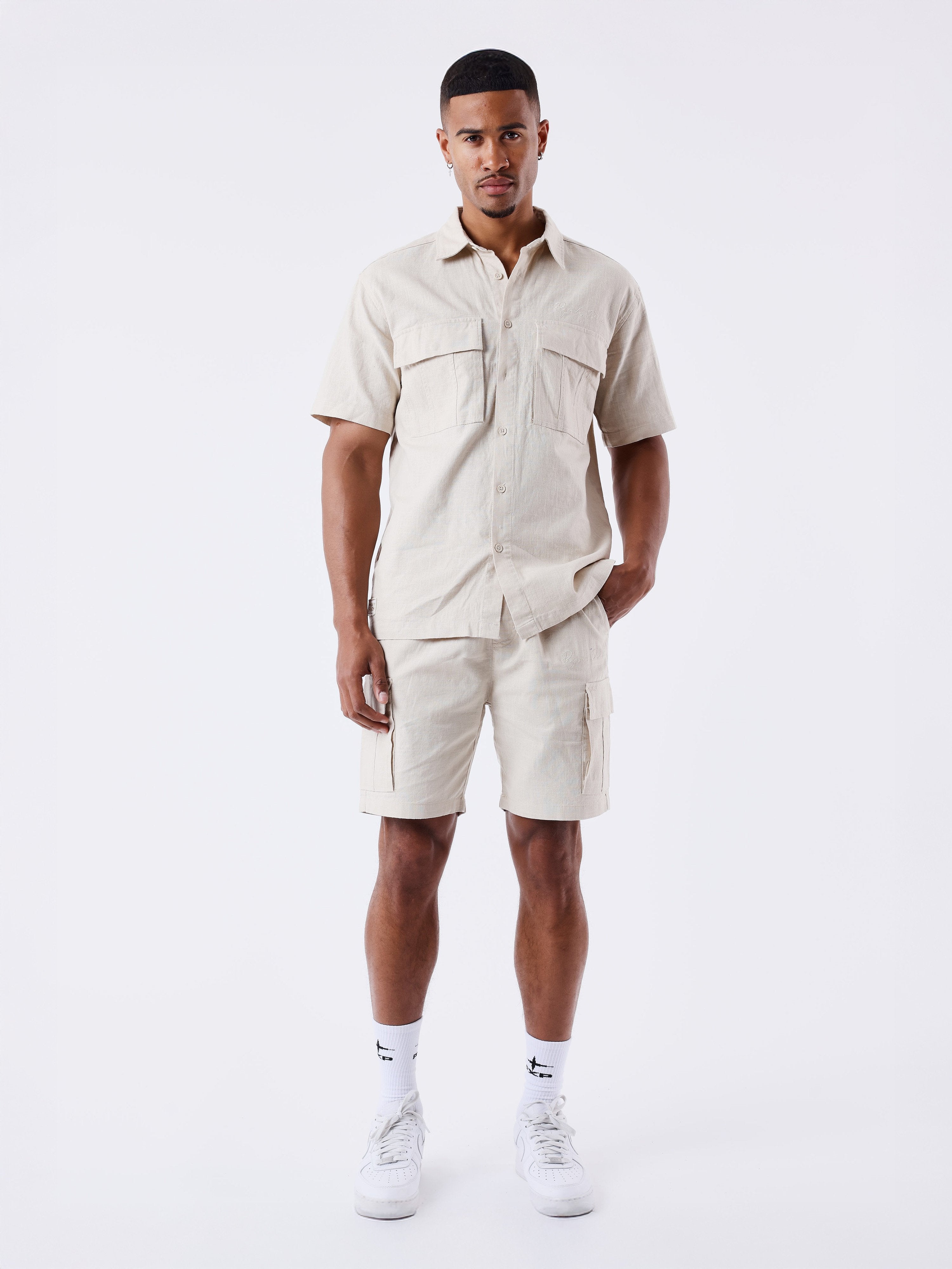 Pantaloncini casual testurizzati-1