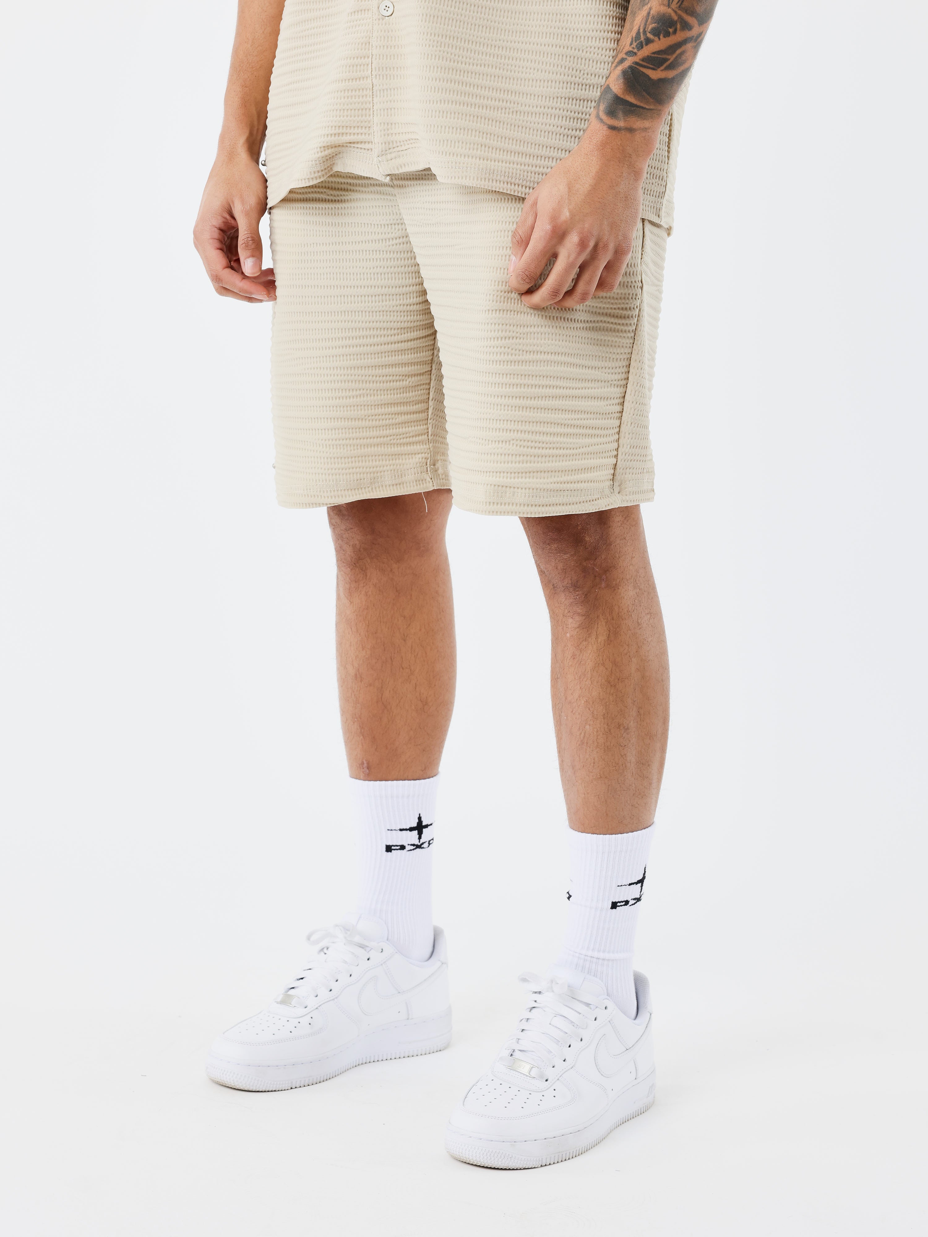 Texturierter Freizeit-Short-3