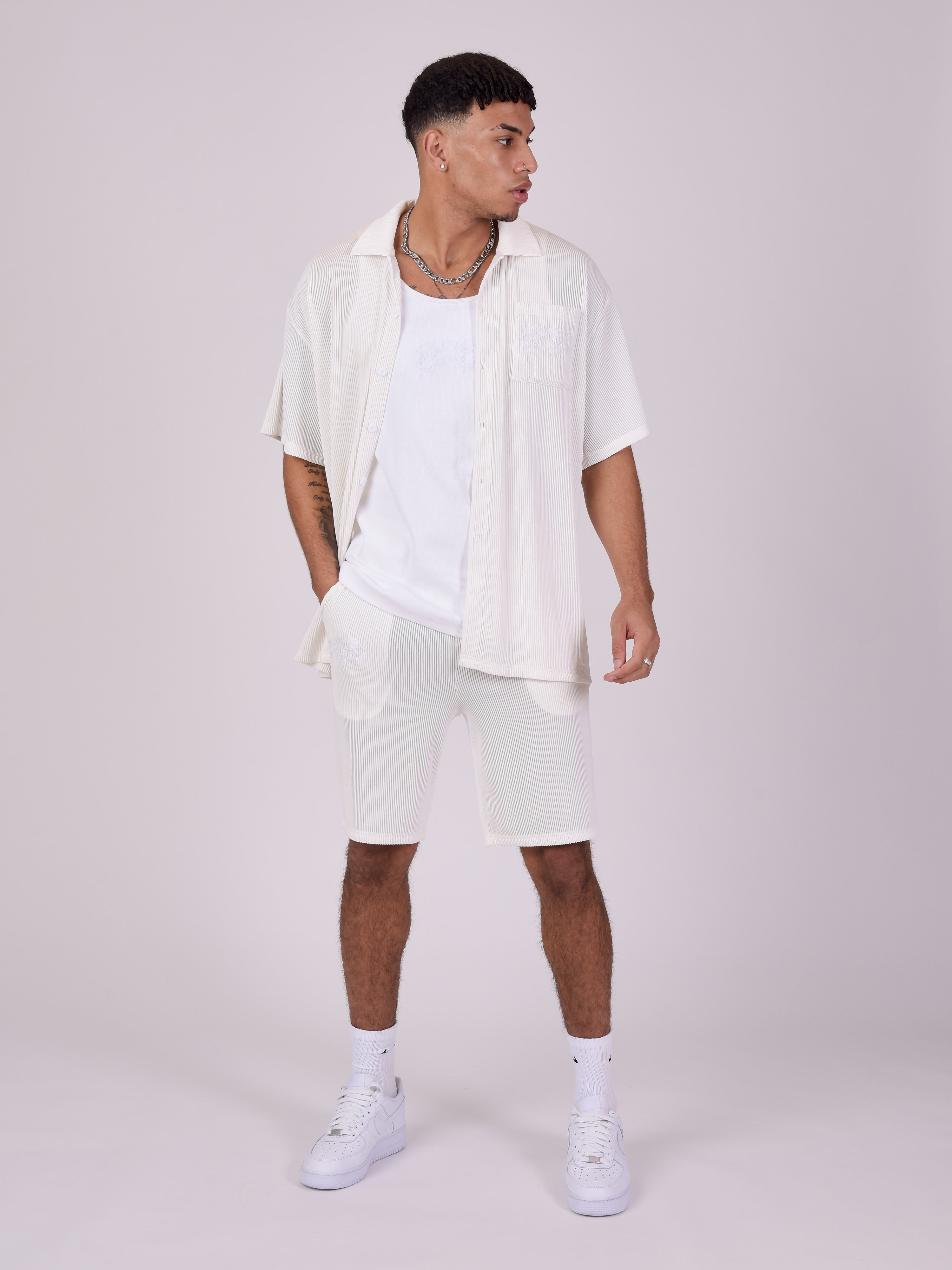 Short en tissu côtelé-3