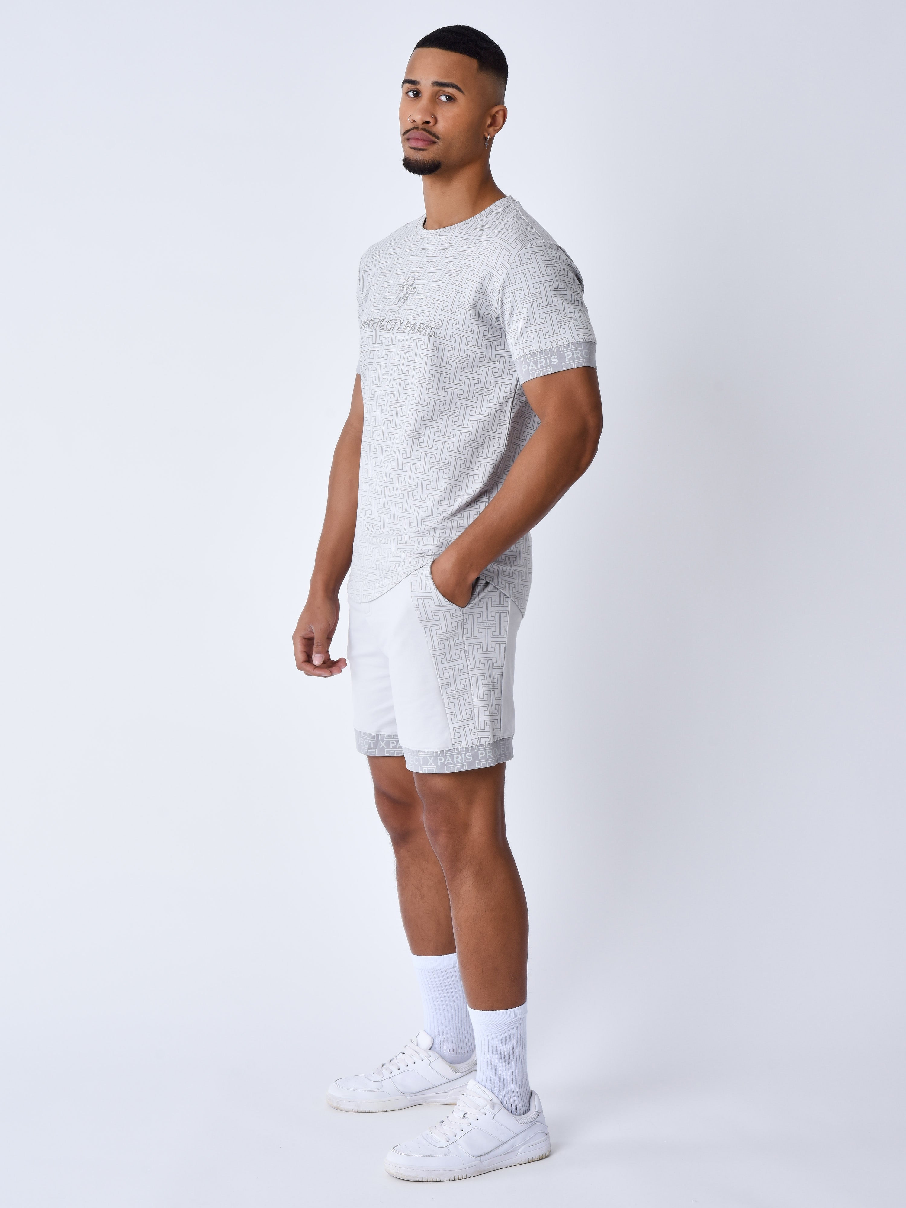 Labyrint printet shorts-5